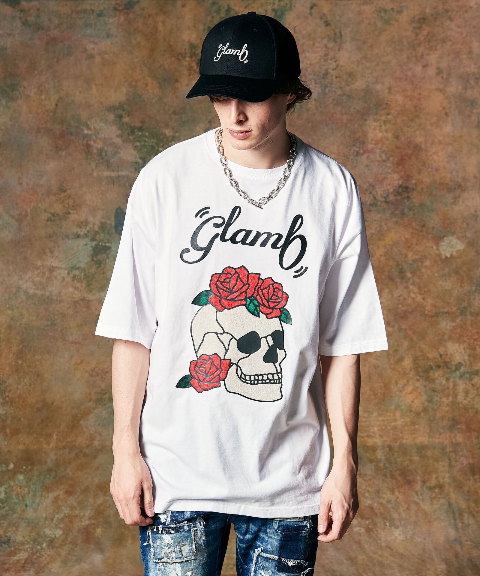 GB0424/CS14 : Stained Glass Skull T-Shirt / ステンドグラススカルT