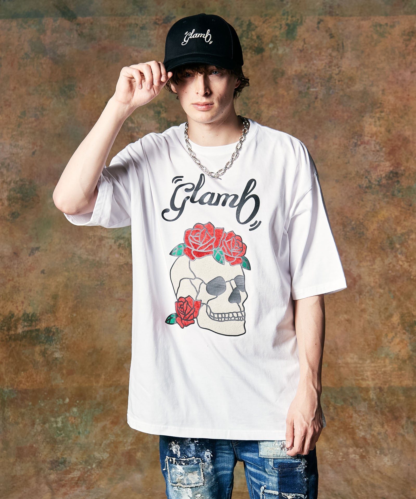 GB0424/CS14 : Stained Glass Skull T-Shirt / ステンドグラススカルT