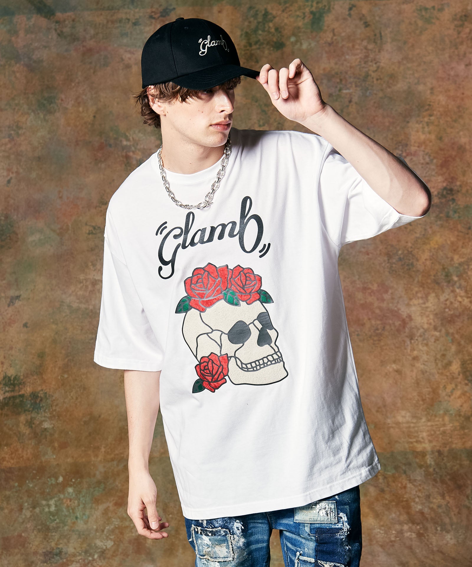 GB0424/CS14 : Stained Glass Skull T-Shirt / ステンドグラススカルT