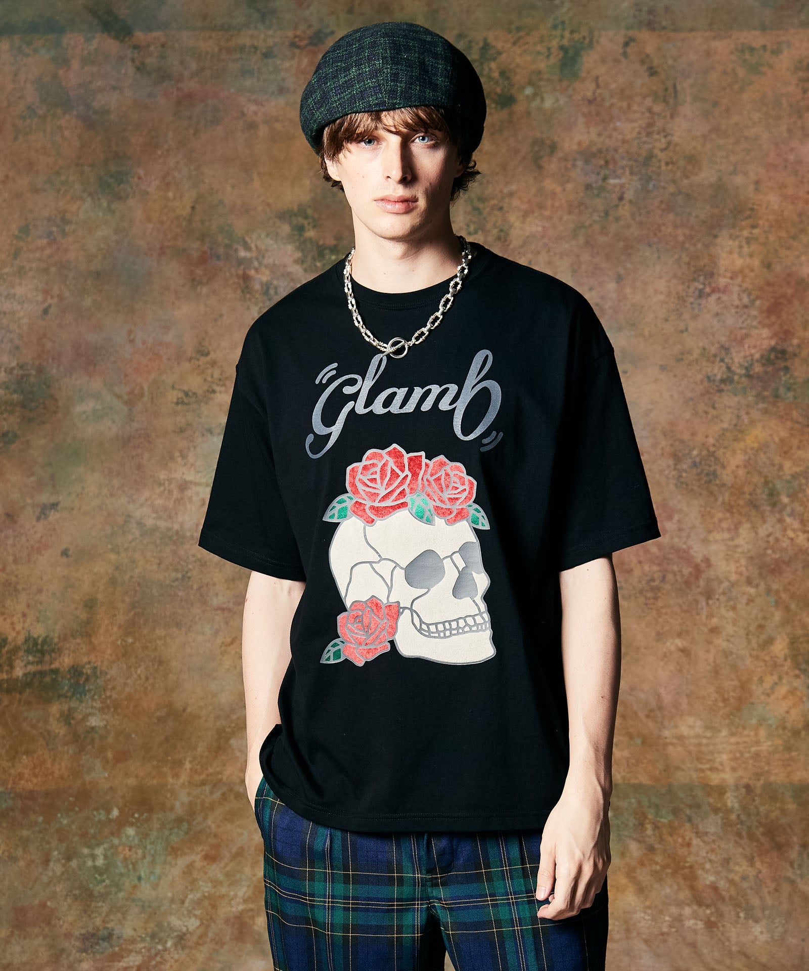 GB0424/CS14 : Stained Glass Skull T-Shirt / ステンドグラススカルT