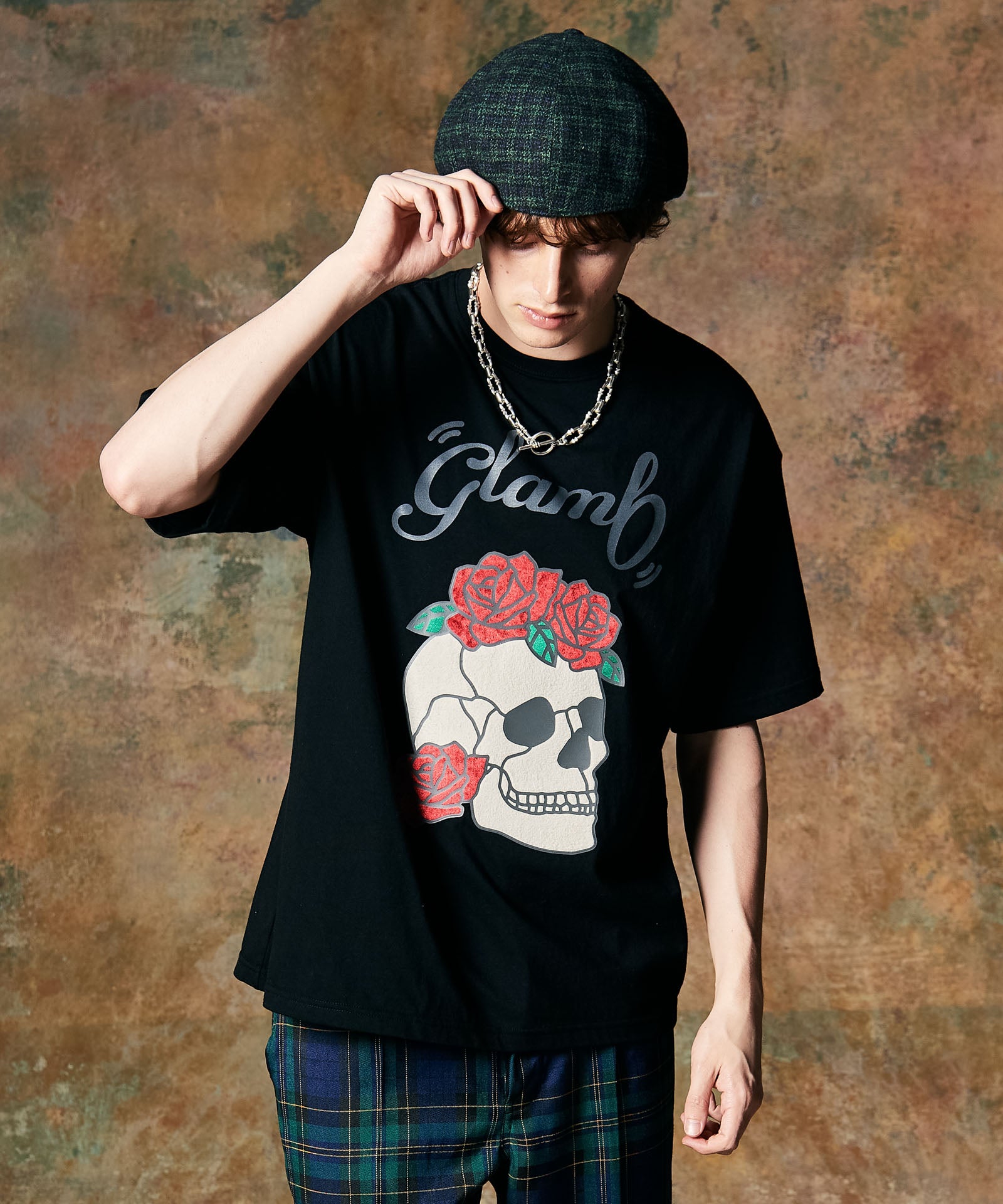GB0424/CS14 : Stained Glass Skull T-Shirt / ステンドグラススカルT