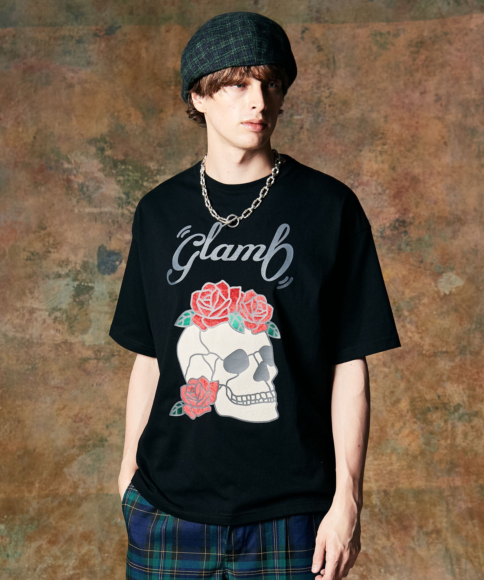 GB0424/CS14 : Stained Glass Skull T-Shirt / ステンドグラススカルT