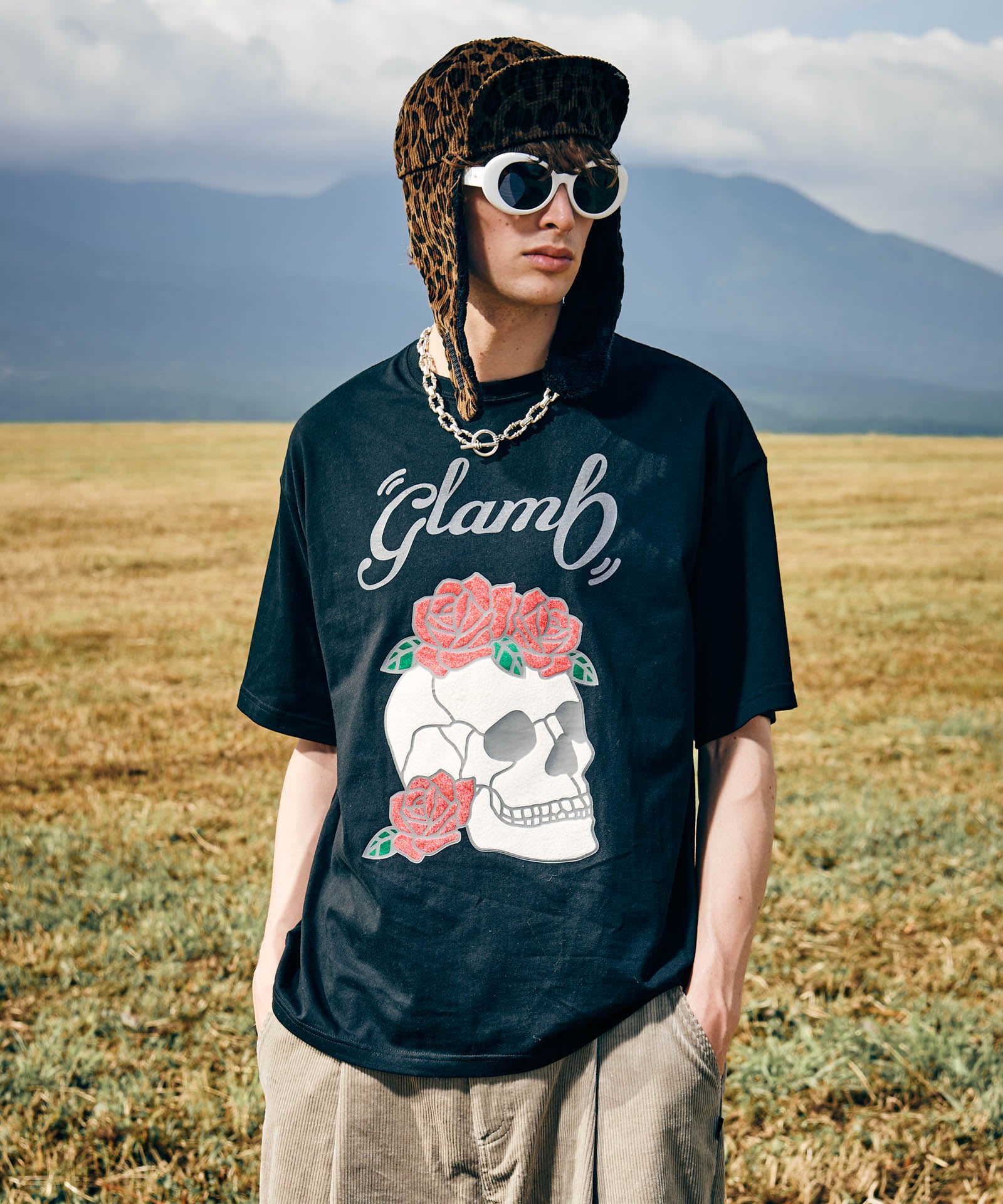 GB0424/CS14 : Stained Glass Skull T-Shirt / ステンドグラススカルT