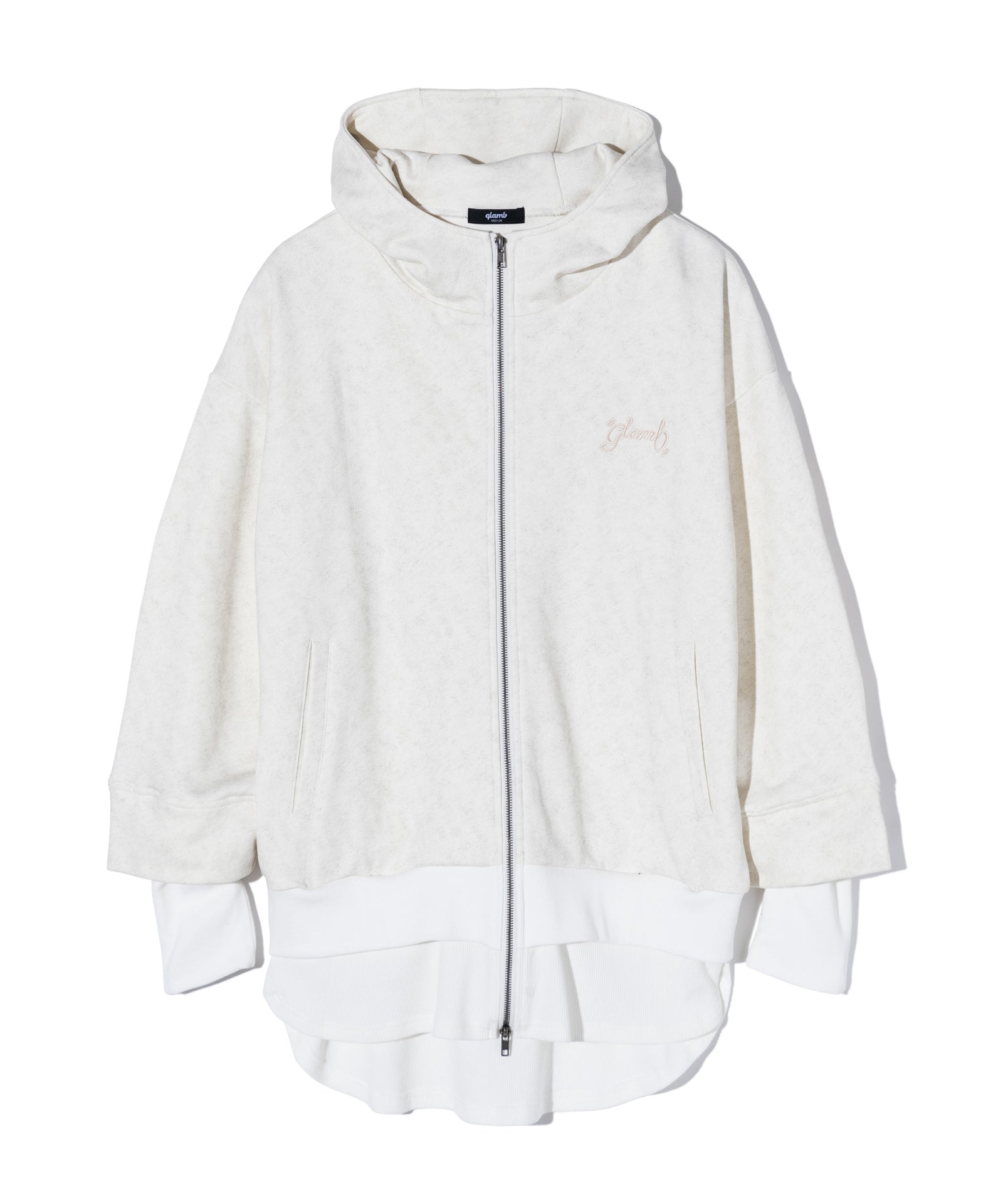 glamb（グラム）Layered Creed Hoodie GB0424/CS20 : Layered Creed Hoodie / レイヤードクリードフーディ
