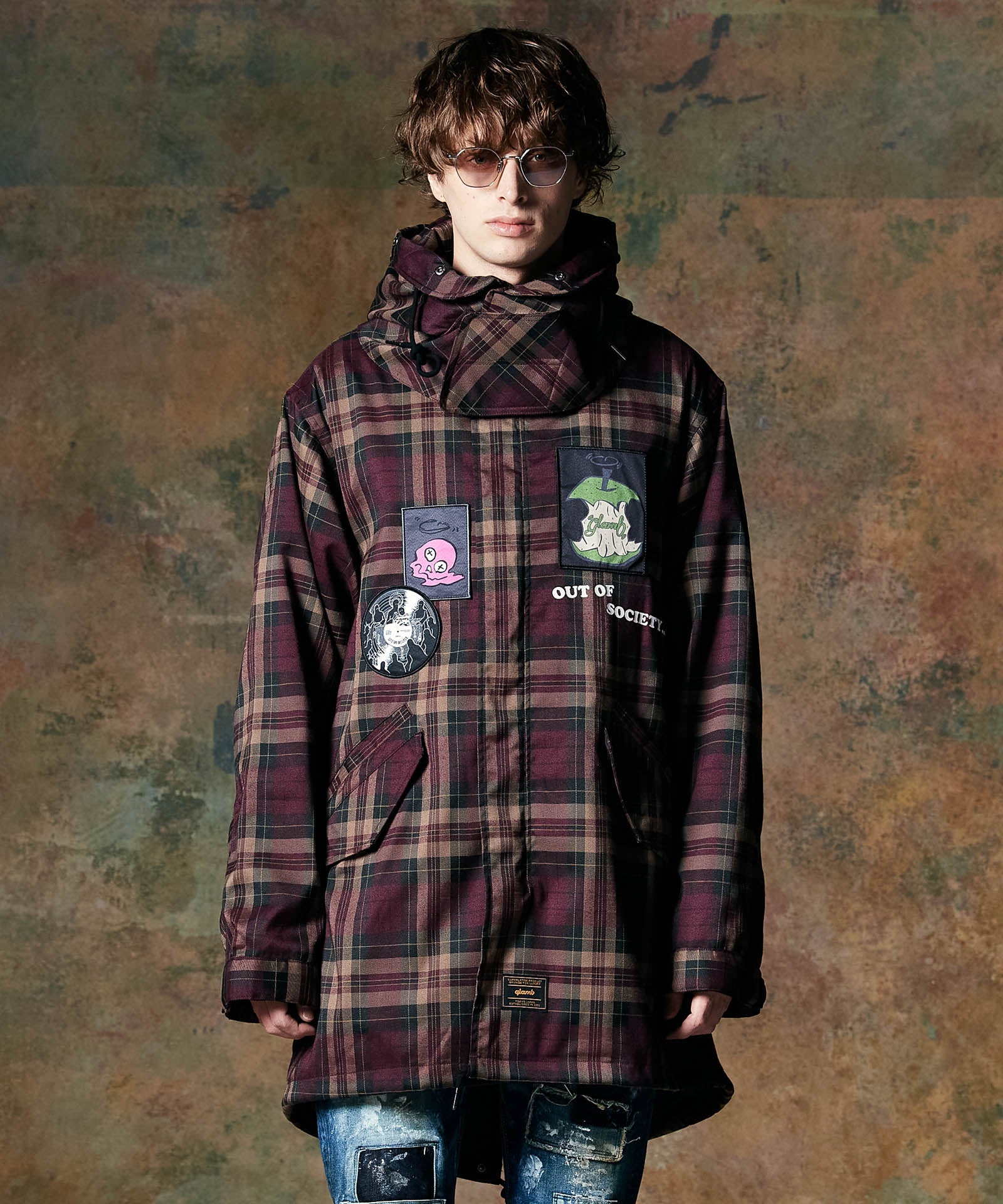 GB0424/JKT05 : Emblem High Neck Mods Coat / エンブレムハイネック