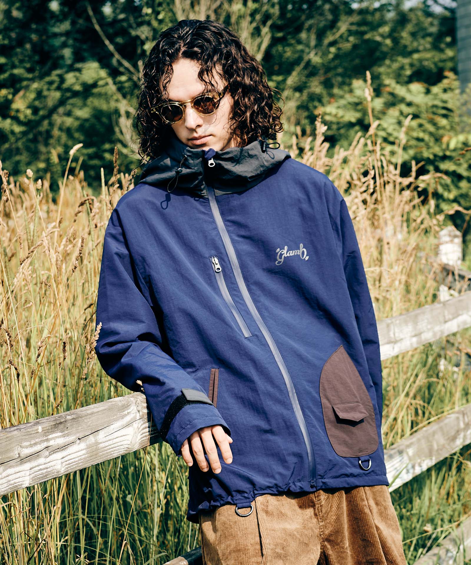 希少【glamb】24AW/グランジフェード/ライダースフーディ パーカー 希少【glamb】24AW/グランジフェード/ライダースフーディ