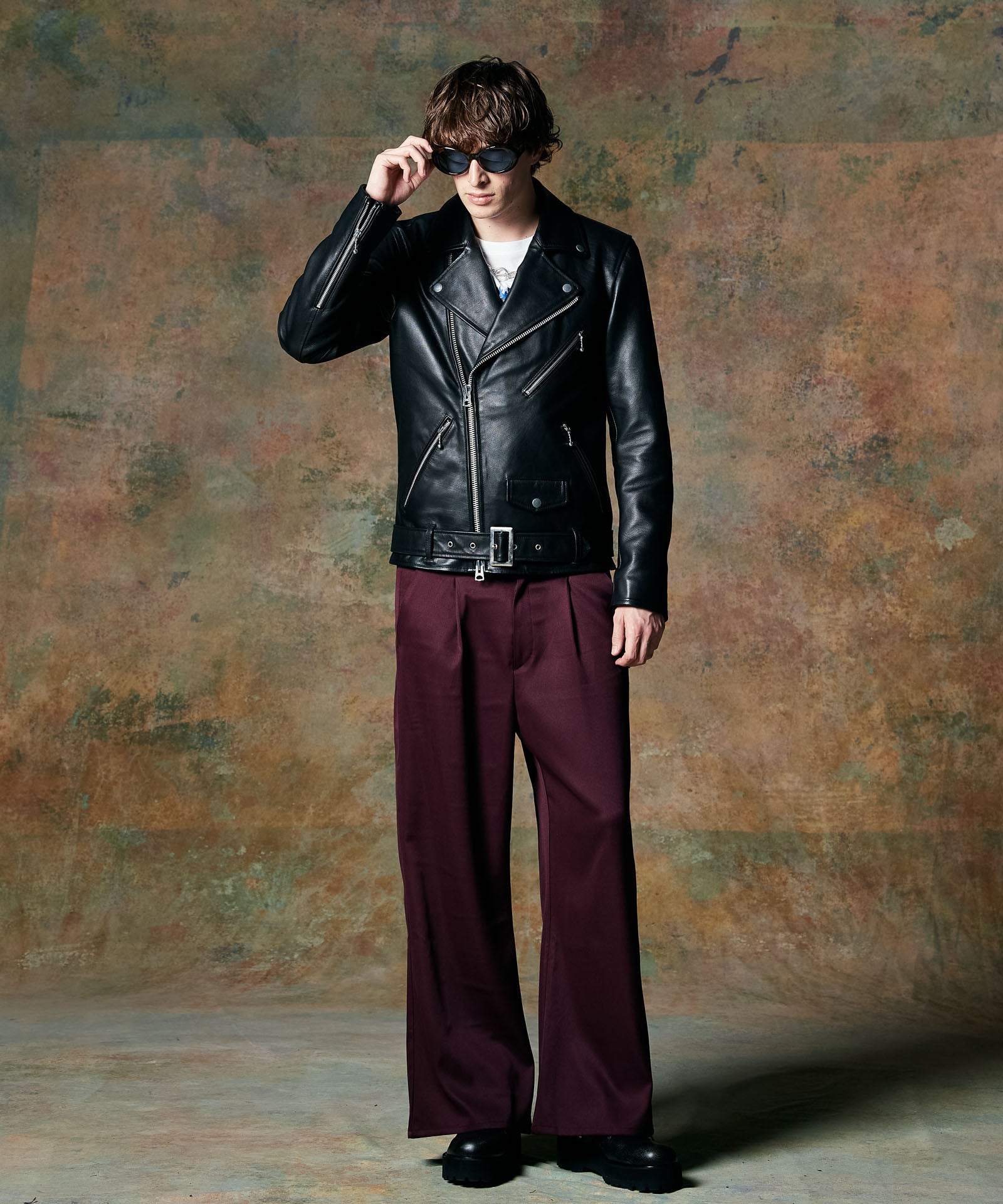 GB0424/JKT17 : Calf Leather Riders Jacket / カーフレザー