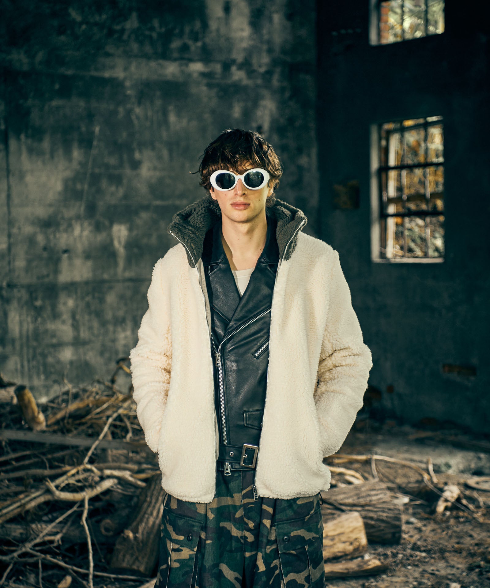 GB0424/JKT18 : Big Hood Boa Jacket / ビッグフードボアジャケット