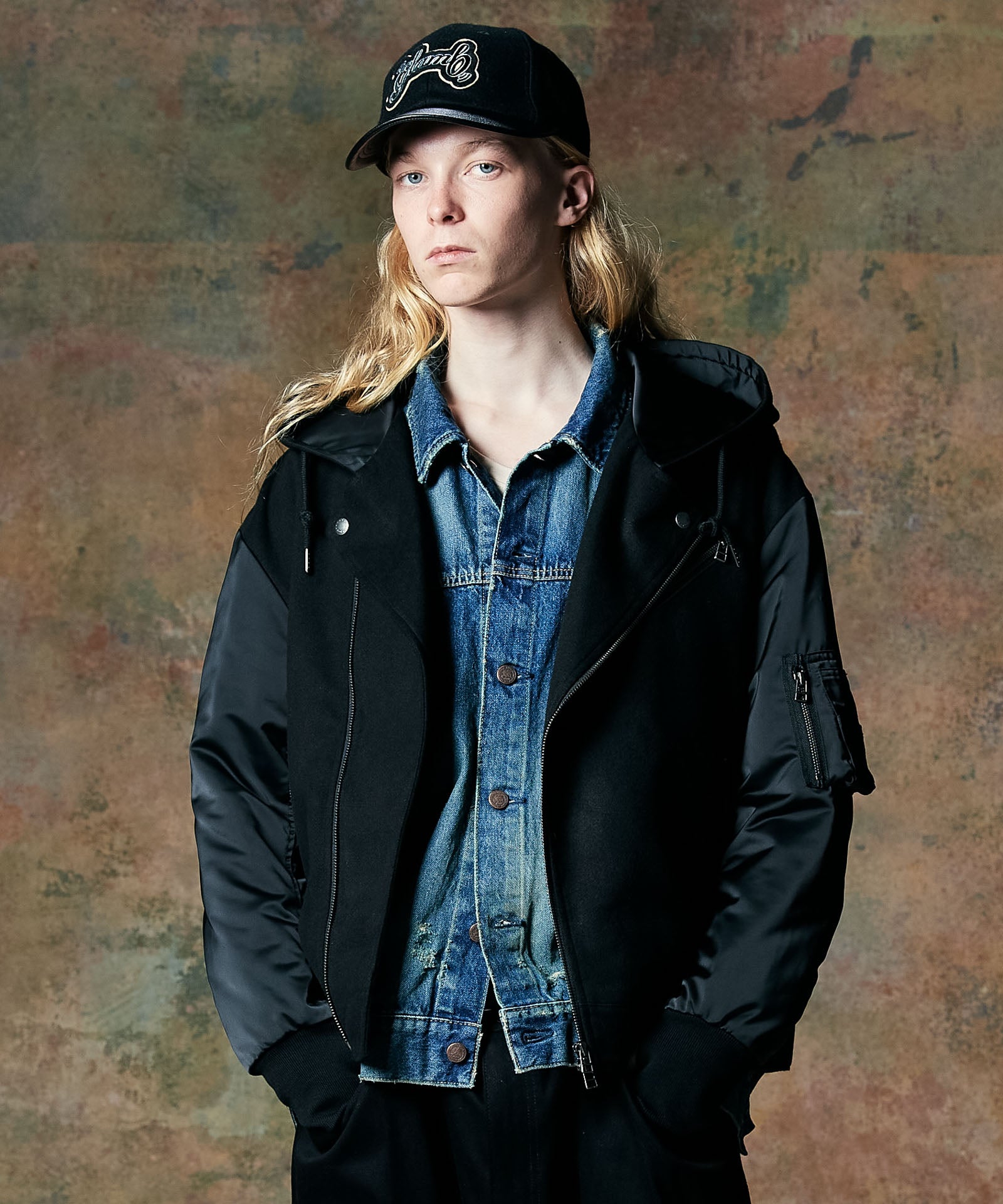 GB0424/JKT19 : Combination Hood Riders Jacket / コンビネーション
