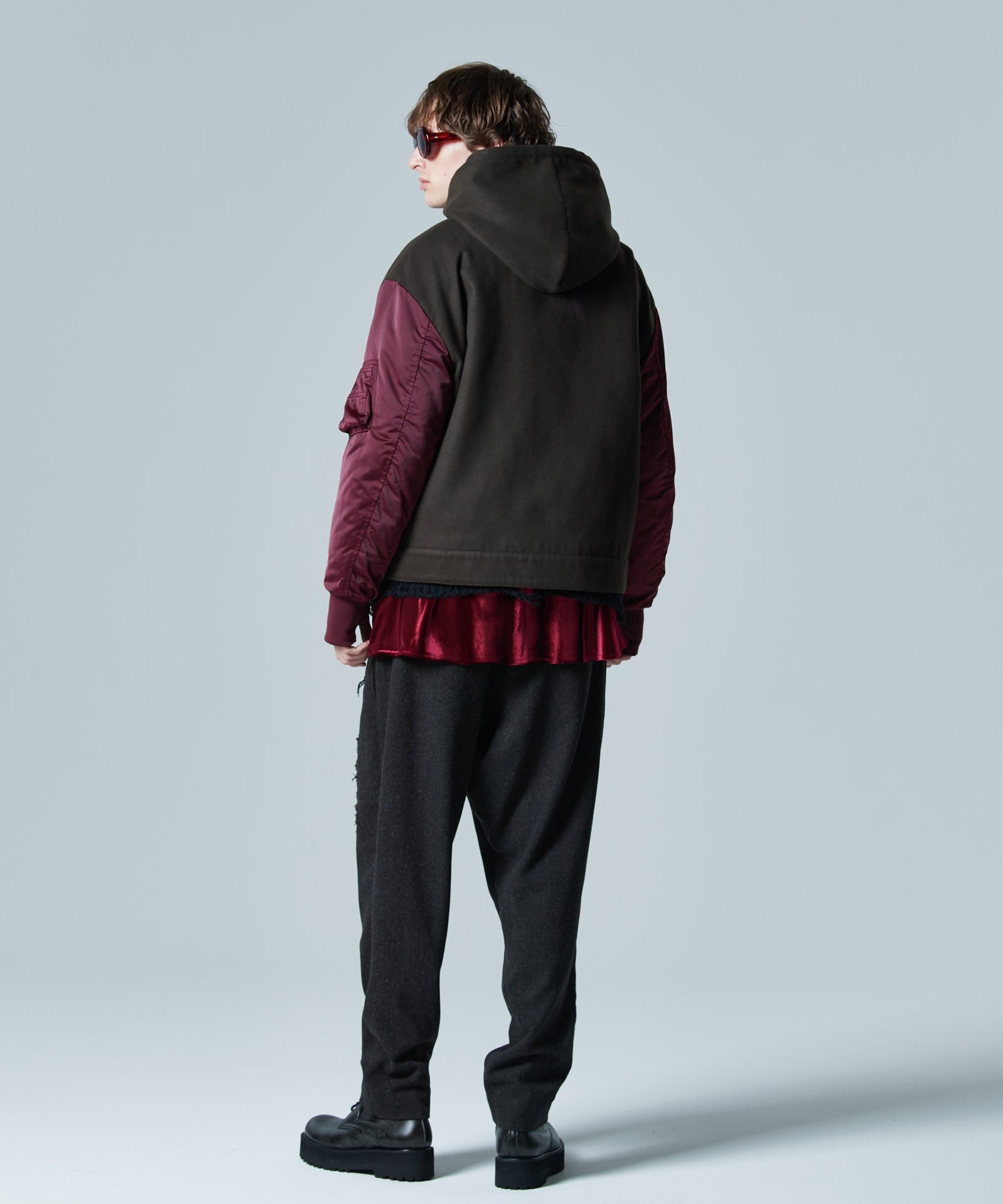 定価から2万以上値引きglamb コンビネーションフードライダースジャケット GB0424/JKT19 : Combination Hood Riders Jacket / コンビネーション