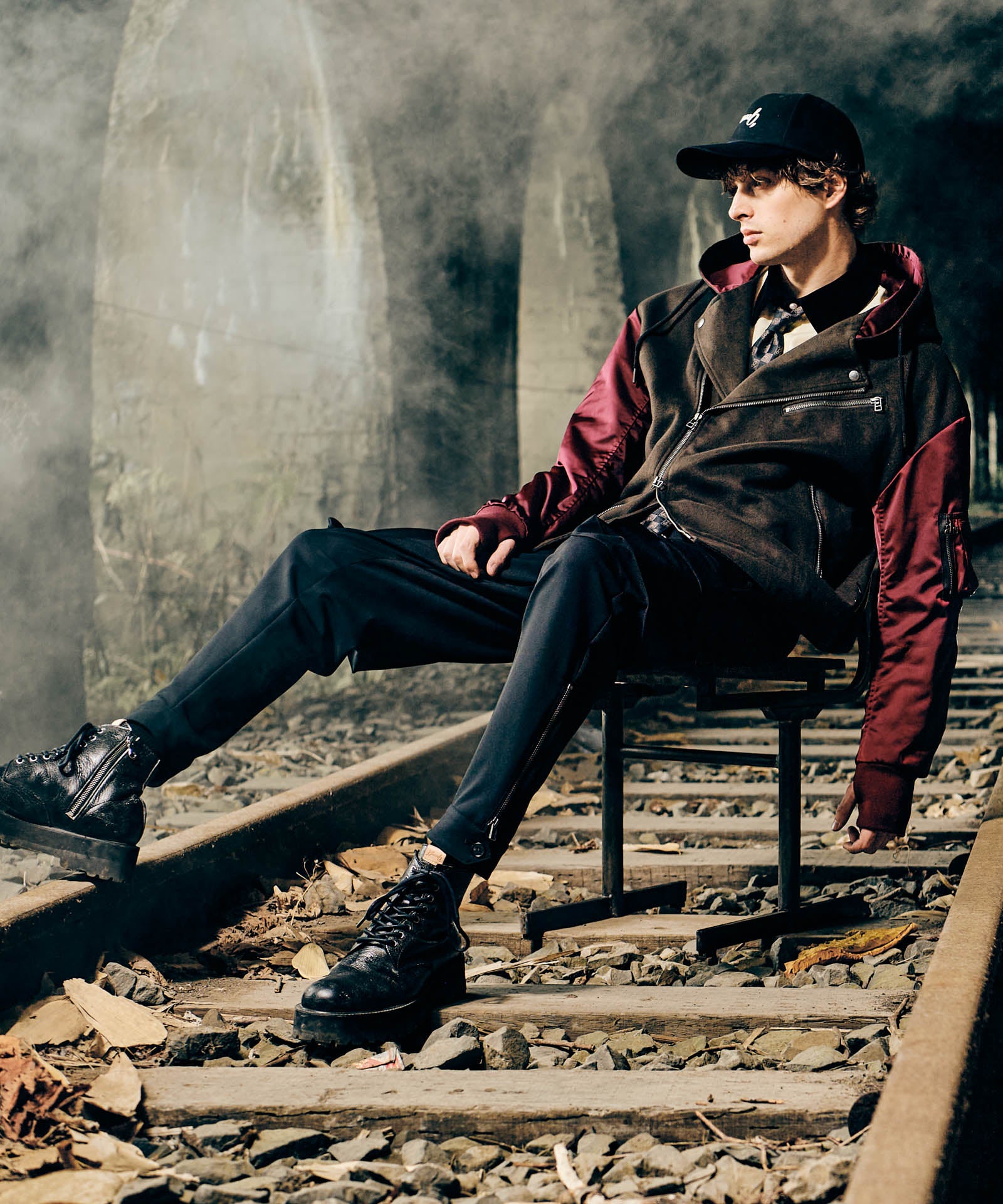 GB0424/JKT19 : Combination Hood Riders Jacket / コンビネーション