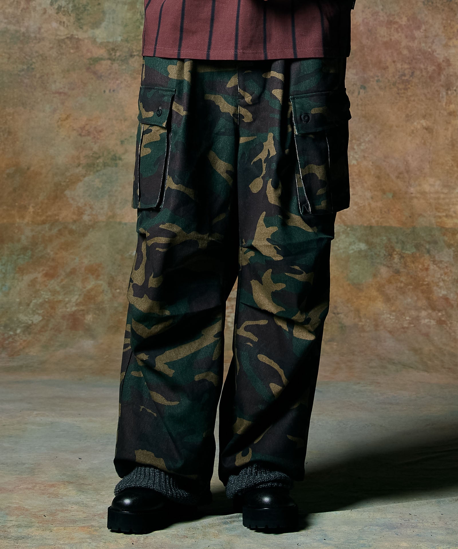 GB0424/P02 : Wide Military Pants / ワイドミリタリーパンツ | glamb