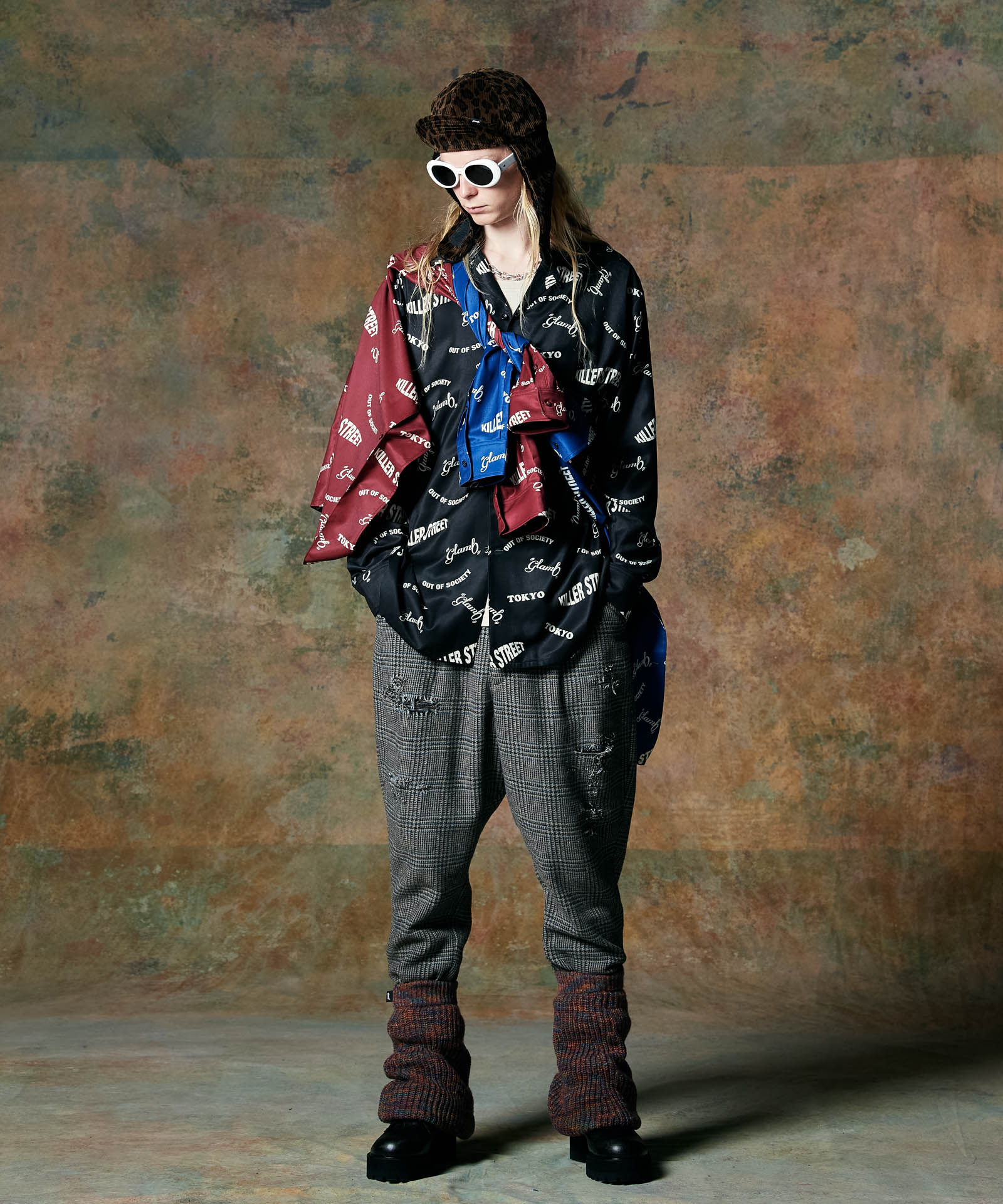 GB0424/P06 : Out of Society Tweed Slacks / アウトオブ