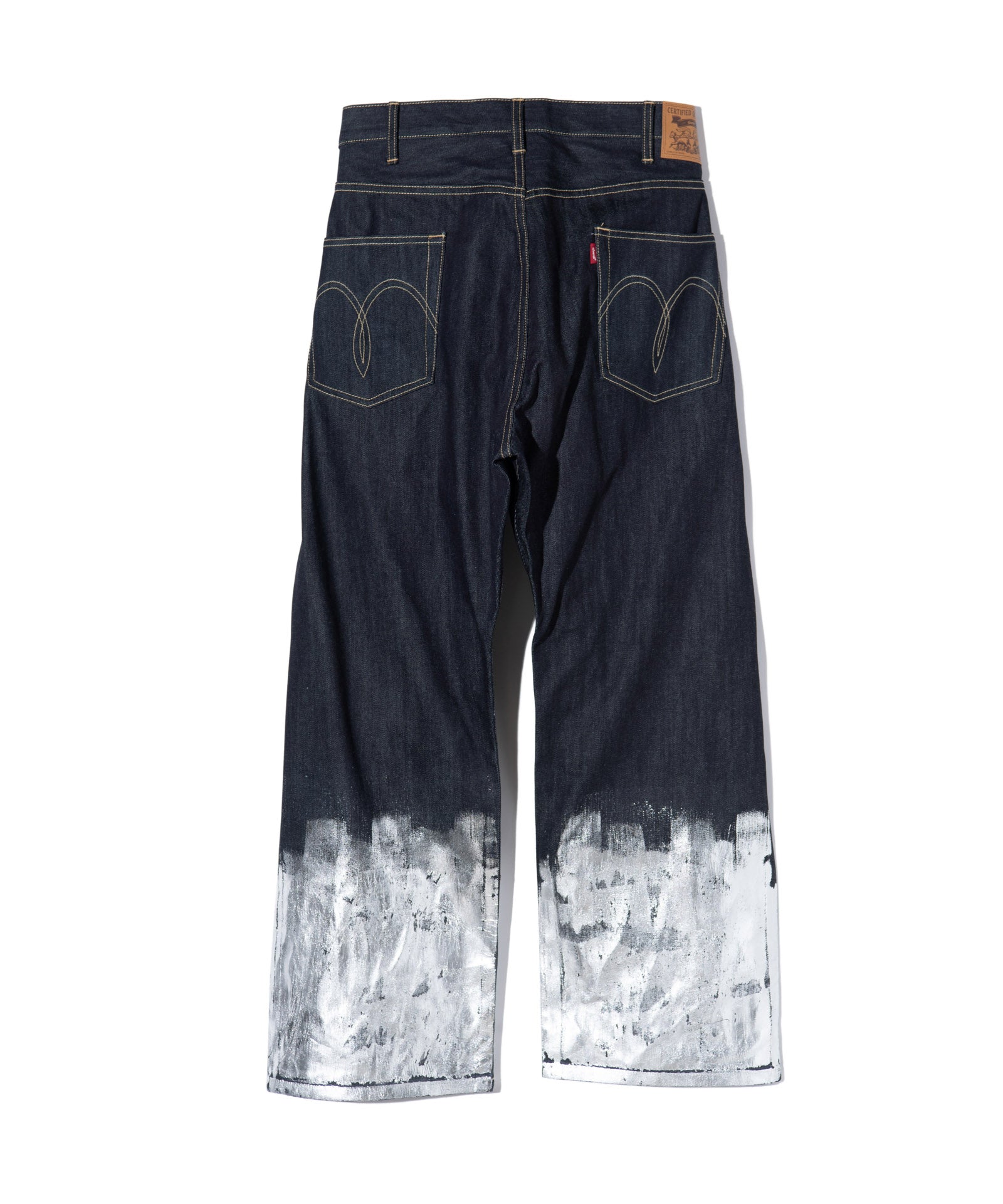 GB0424/P12 : Silver Coat Wide Denim / シルバーコートワイドデニム