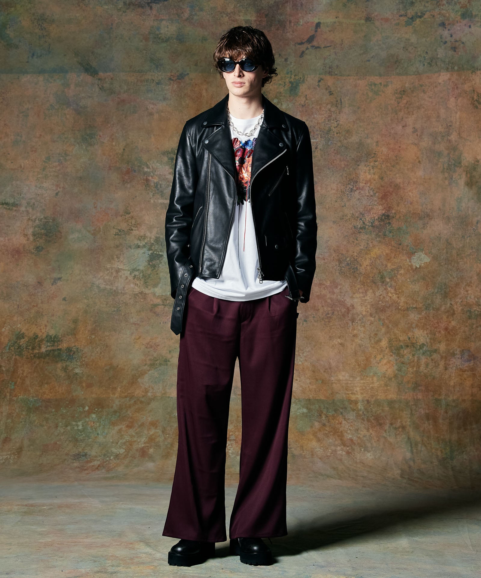GB0424/P14 : Flare Wide Slacks / フレアワイドスラックス | glamb