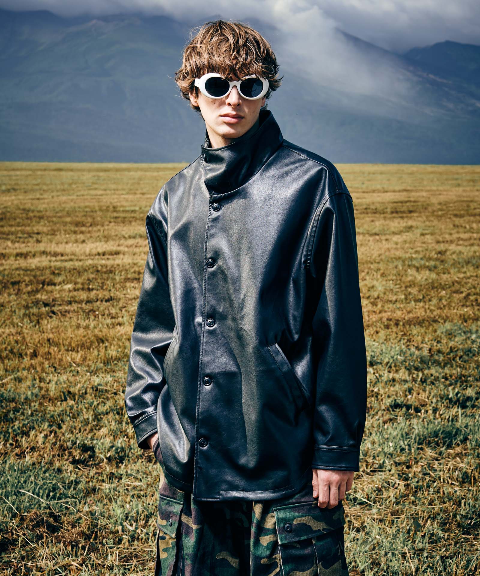 Hummingbirds'hill shop ムラ染め レザーシャツ インディゴ Hummingbirds'hill shop ムラ染め レザーシャツ インディゴ - メルカリ