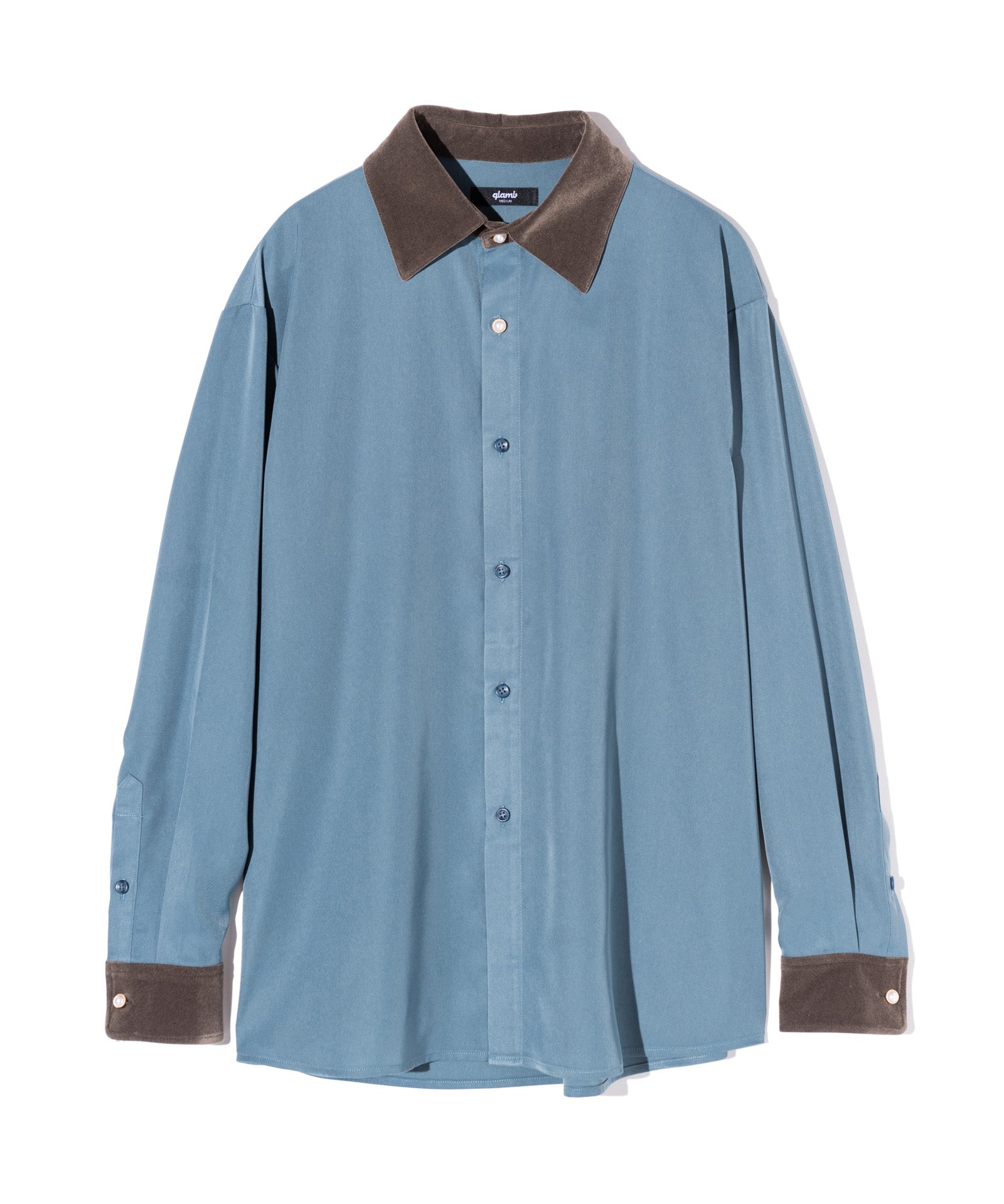 belvetチェックシャツM 青　着画あり　説明欄必読　ベルベット GB0424/SH06 : Velvet Collar Shirt / ベルベットカラーシャツ | glamb