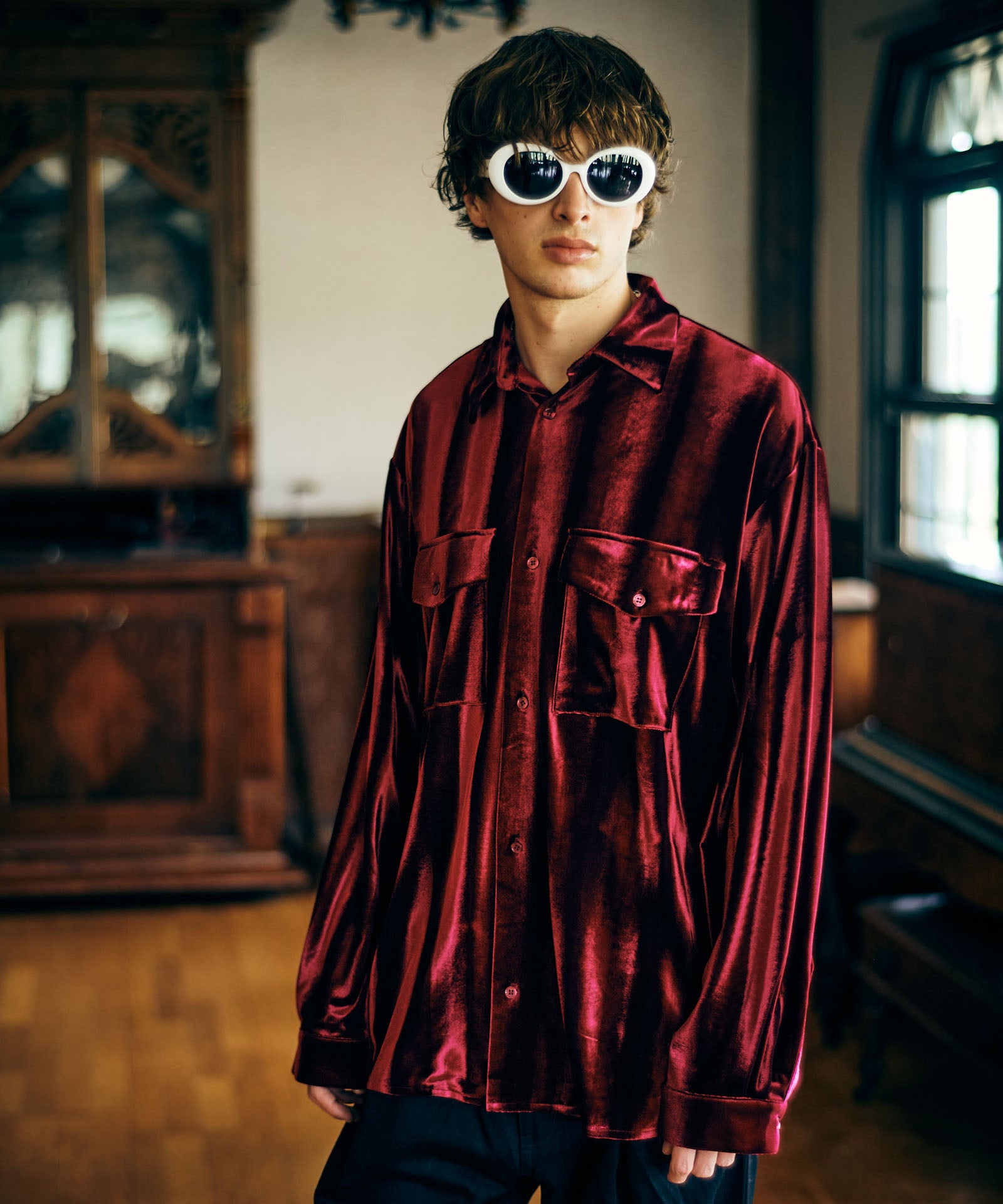 GB0424/SH08 : Glamorous Shade Velour Shirt / グラマラスシェイド