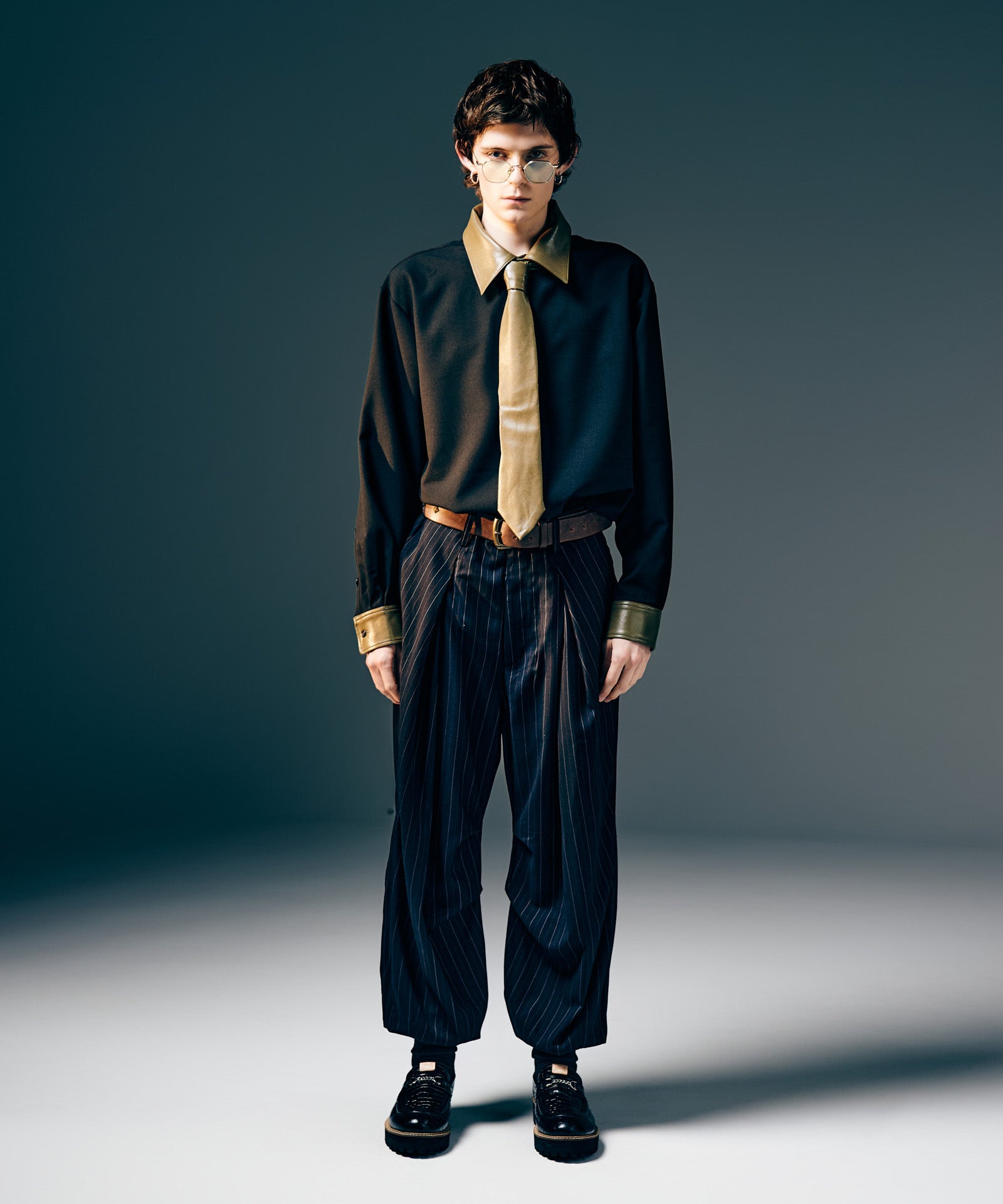 GB0425/AC07 : Synth Leather Tie / シンセレザータイ | glamb Online