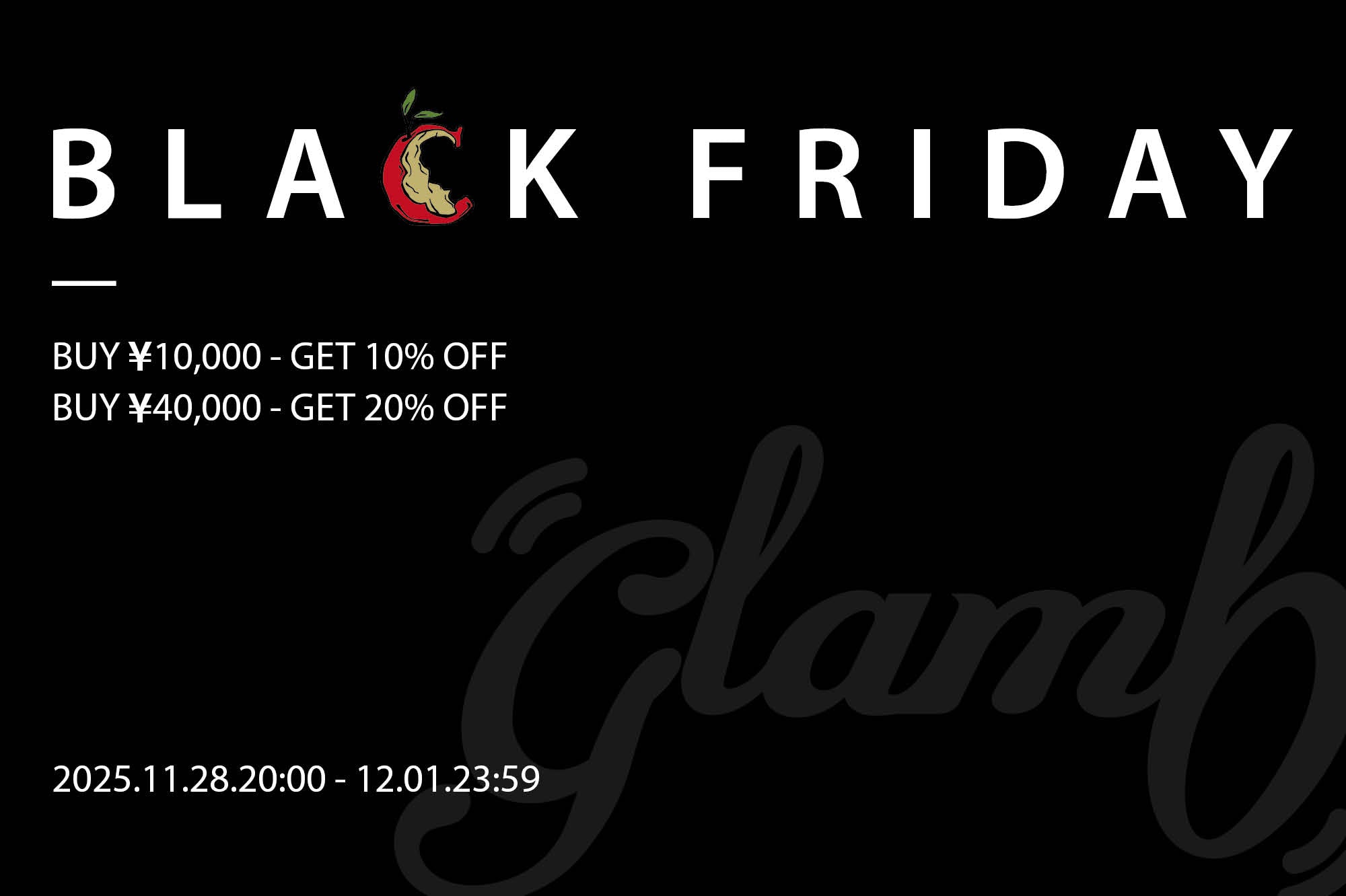 Black Friday 11.28.20:00 - 12.01.23:59