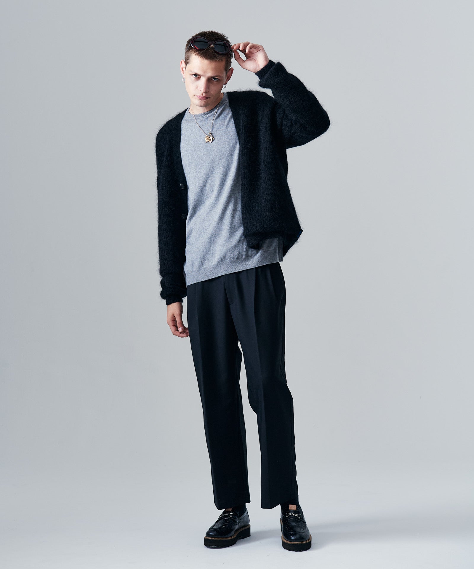 GB0425/BN04 : Blue Noise Mohair Cardigan / ブルーノイズモヘア