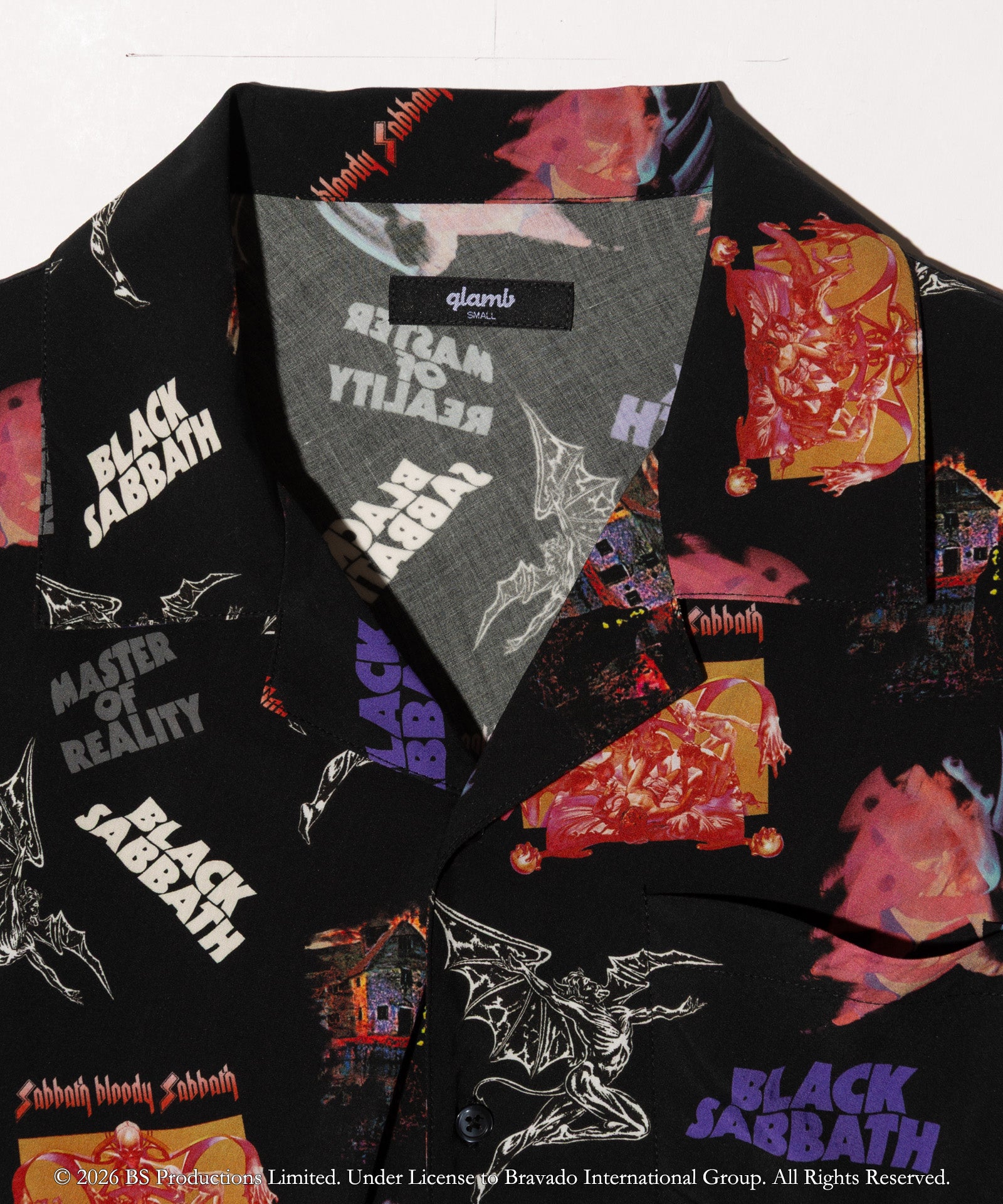 GB0126/SH01 : Black Sabbath Open Collar Shirt / ブラックサバス