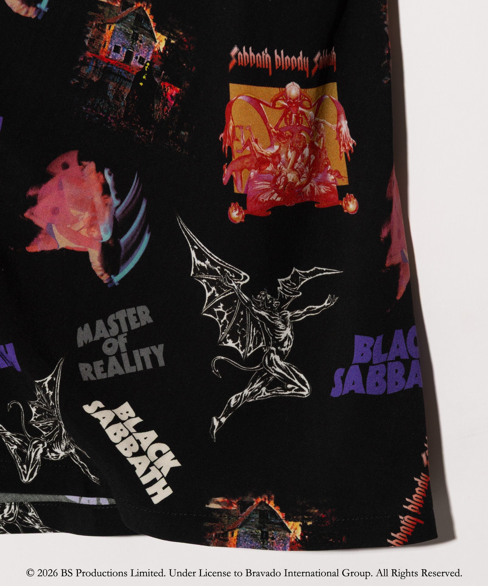 GB0126/SH01 : Black Sabbath Open Collar Shirt / ブラックサバス