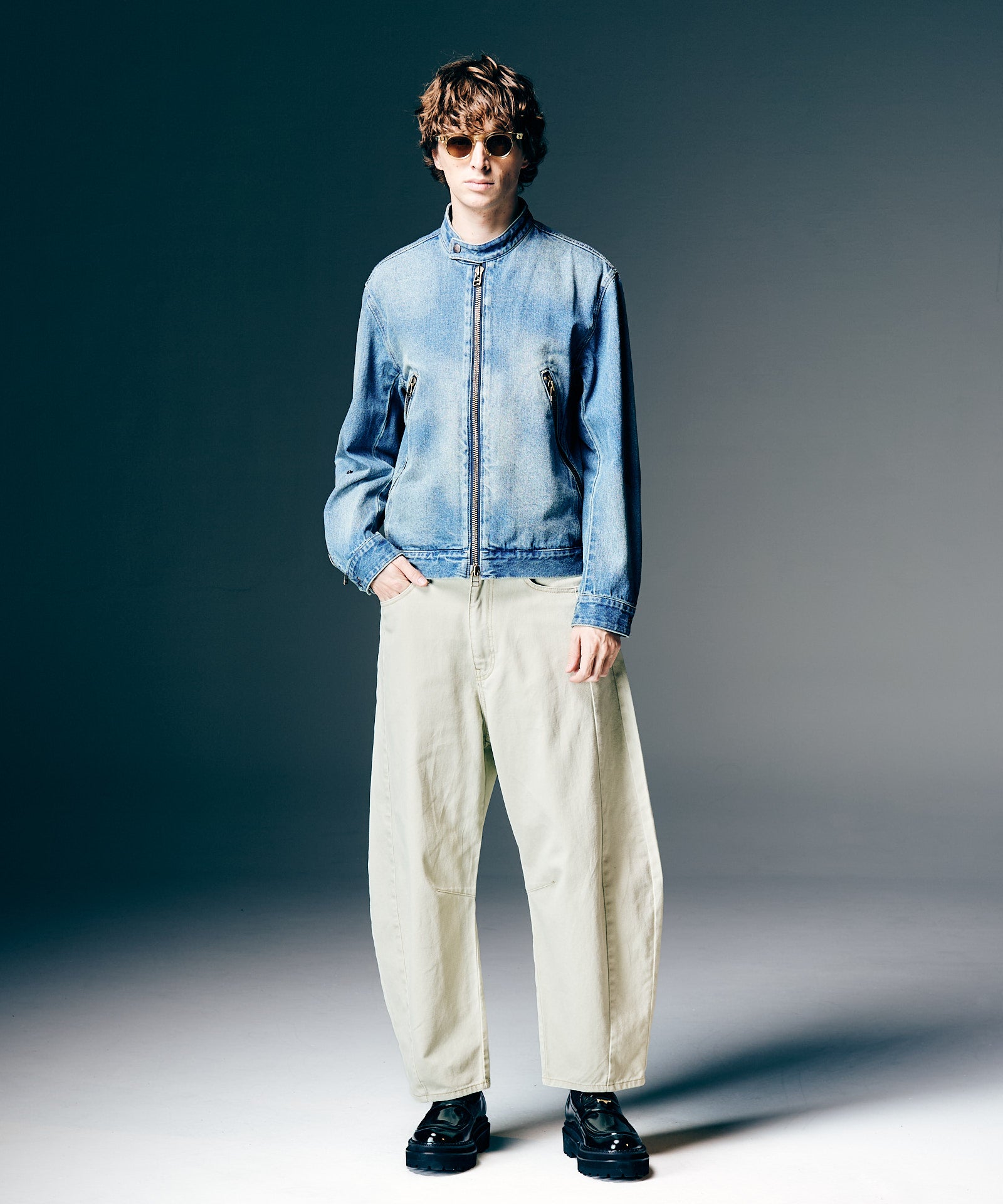 GB0126/P12 : Color Barrel Denim / カラーバレルデニム | glamb