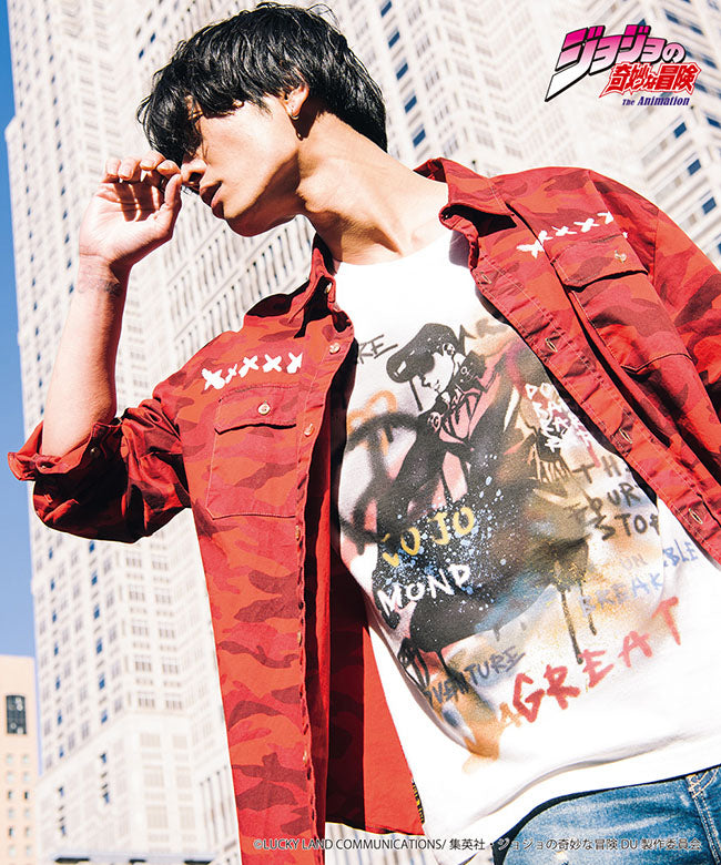JOJO① GB17SM/JJ01 : Josuke Higashikata T / 東方仗助Tシャツ – glamb