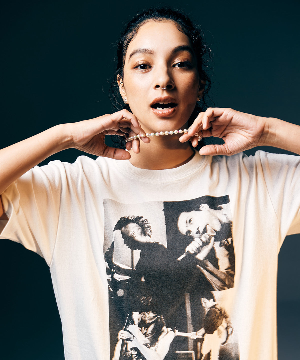 【激レア】ザ・ブルーハーツ コラージュＴシャツ S 白黒セット　glamb GB0325/BH02 : THE BLUE HEARTS Collage T-Shirt / ザ