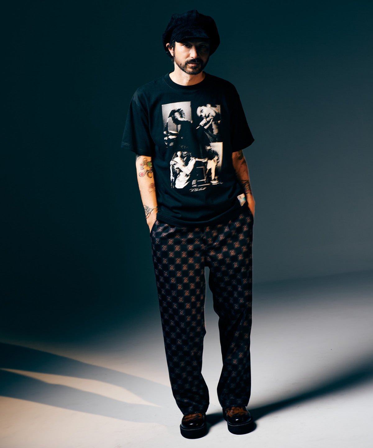 GB0325/BH02 : THE BLUE HEARTS Collage T-Shirt / ザ・ブルーハーツ