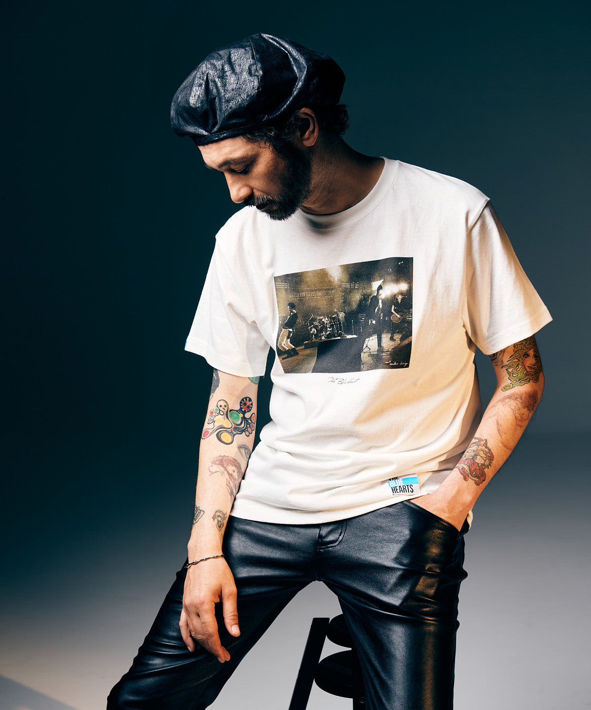 ブルーハーツ glamb Tシャツ 黒 XL 新品未使用品 glamb tシャツ Spandex Simple T-Shirt / スパンデックス