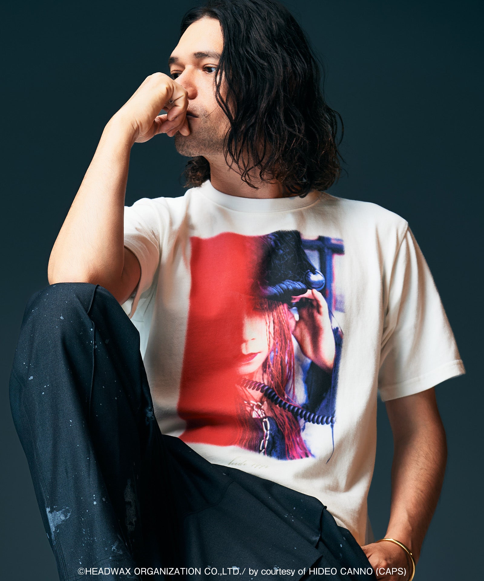 GB0226/HD09 : hide Red Gradation T-Shirt | glamb Online Store