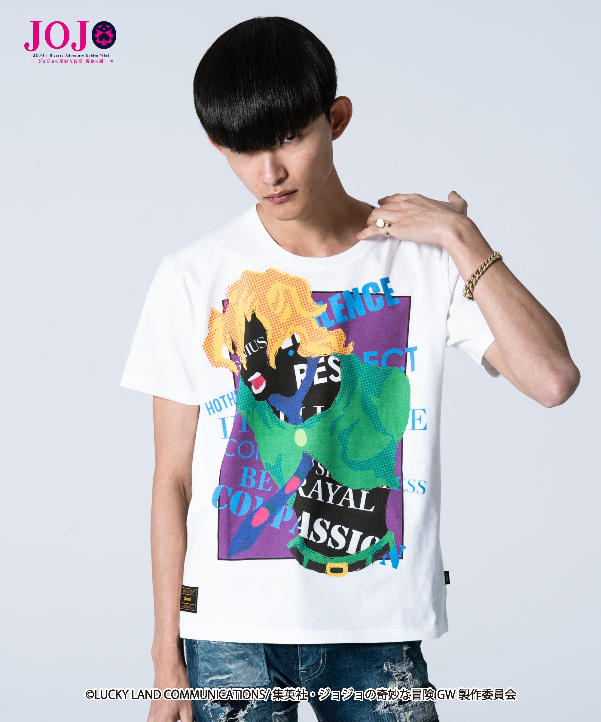 ジョジョ×glamb・コラボTシャツ・パンナコッタ・フーゴ ・Mサイズ GB0119⁄JJ06 : Pannacotta Fugo T ⁄ パンナコッタ・フーゴTシャツ