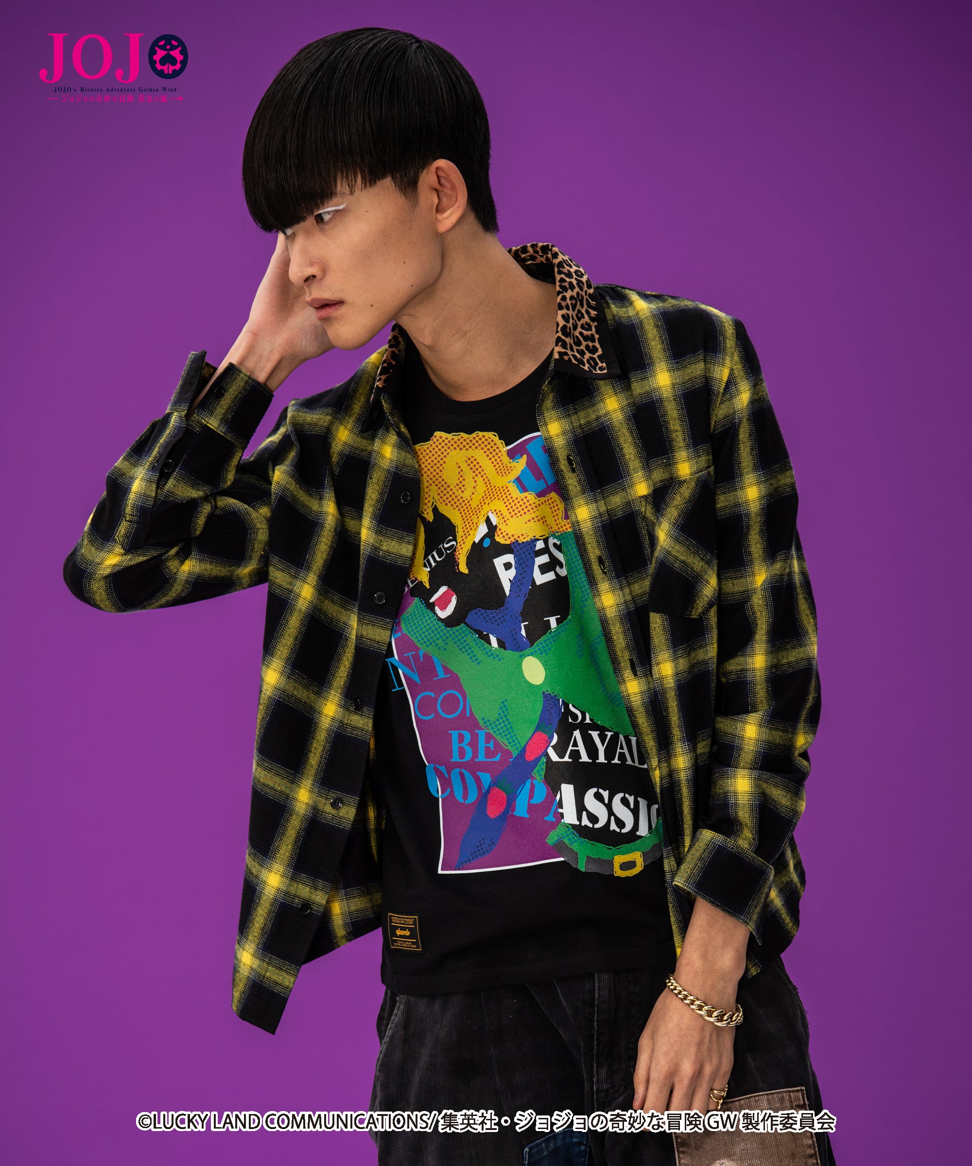 ジョジョ×glamb・コラボTシャツ・パンナコッタ・フーゴ ・Mサイズ GB0119⁄JJ06 : Pannacotta Fugo T ⁄ パンナコッタ・フーゴTシャツ