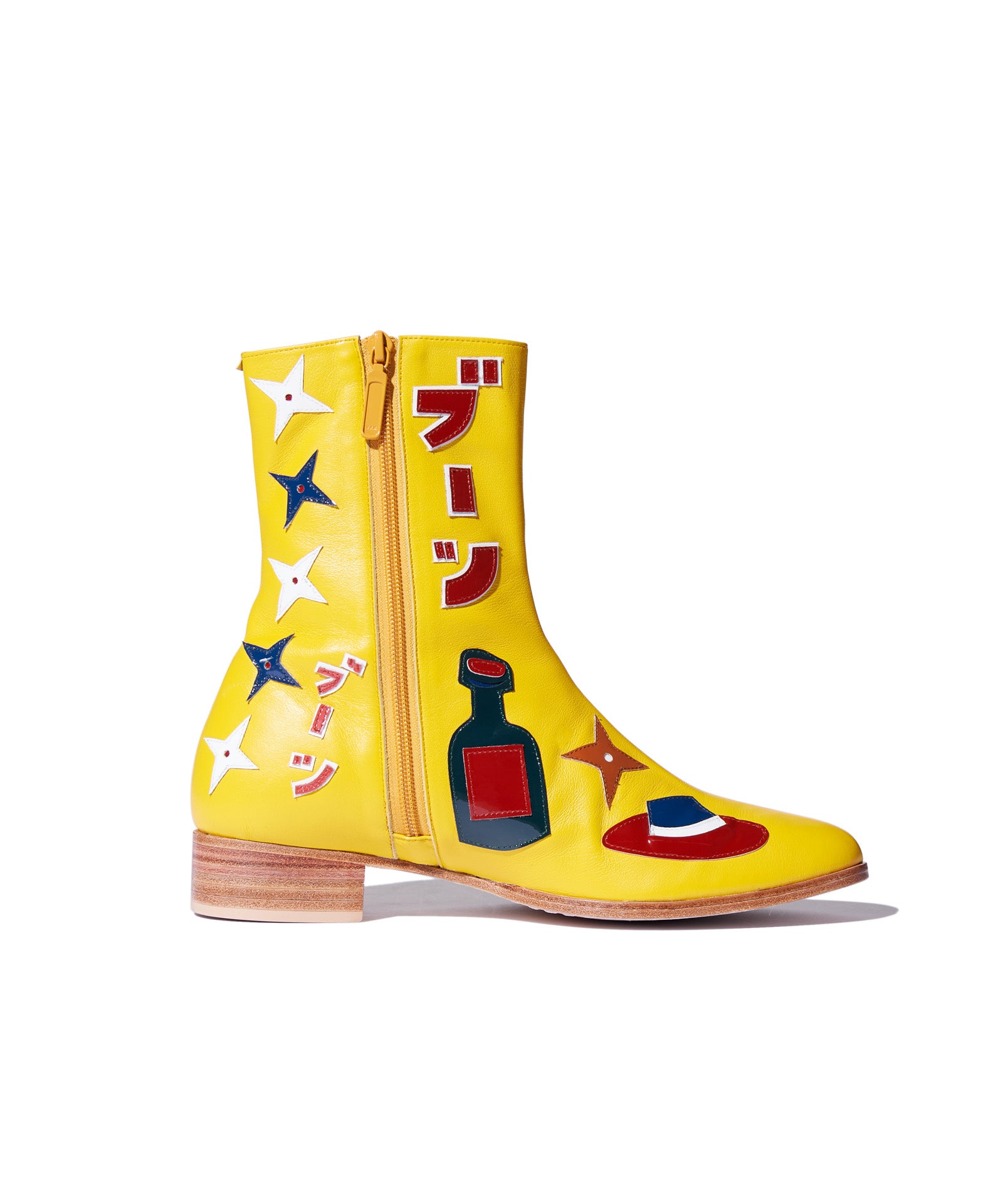 GB0425/KI01 : Kiyoshiro Patch Boots / キヨシローパッチブーツ