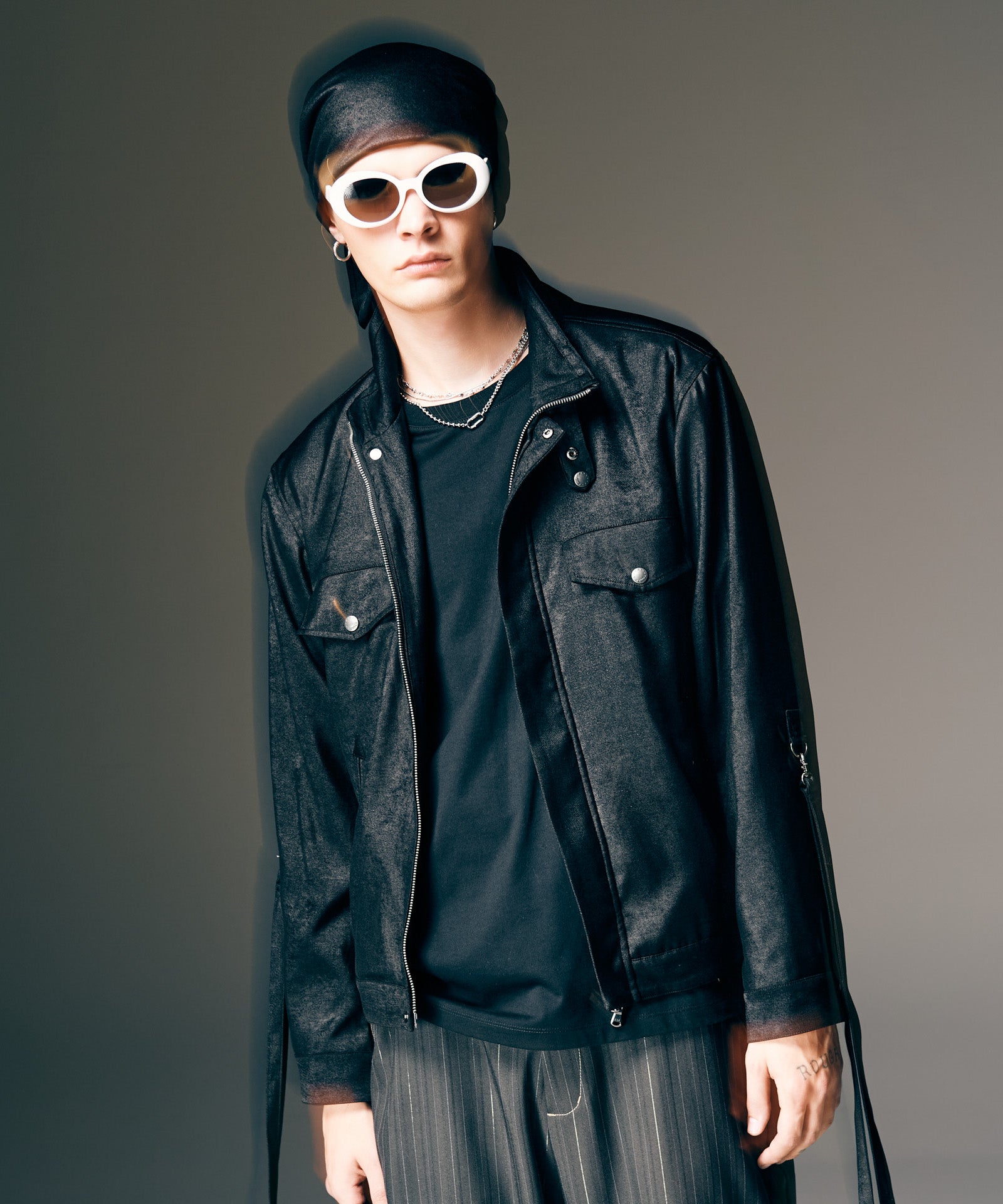 GB0126/AC08 : Oversized Glossy Scarf / オーバーサイズグロッシー