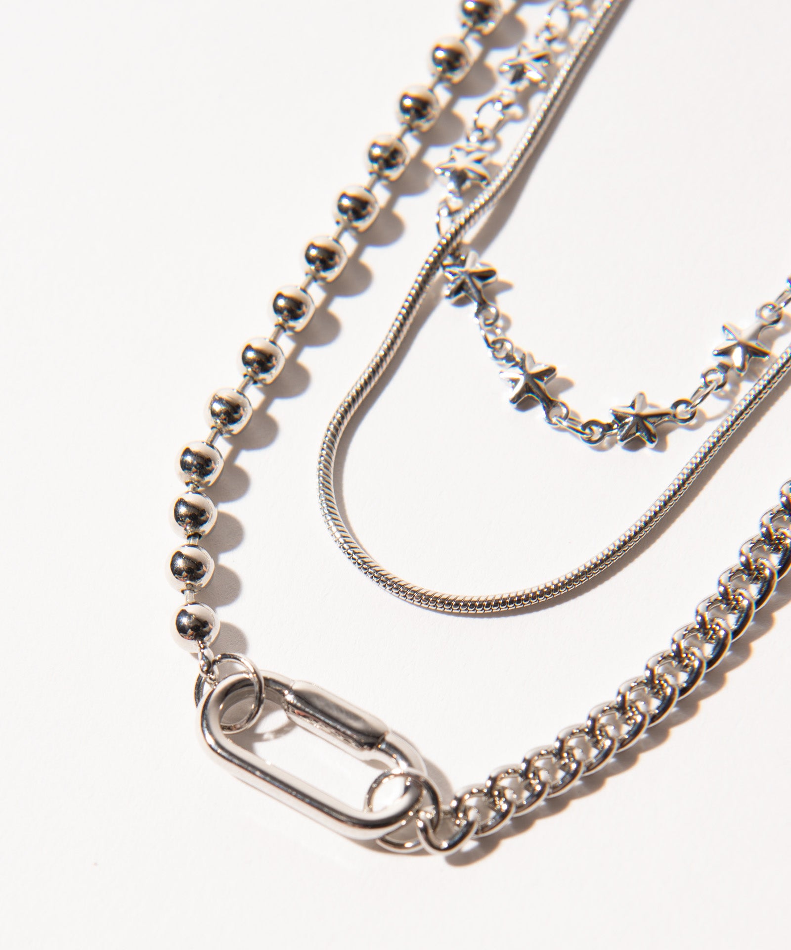 GB0126/AC11 : Multi Material Necklace / マルチマテリアルネックレス