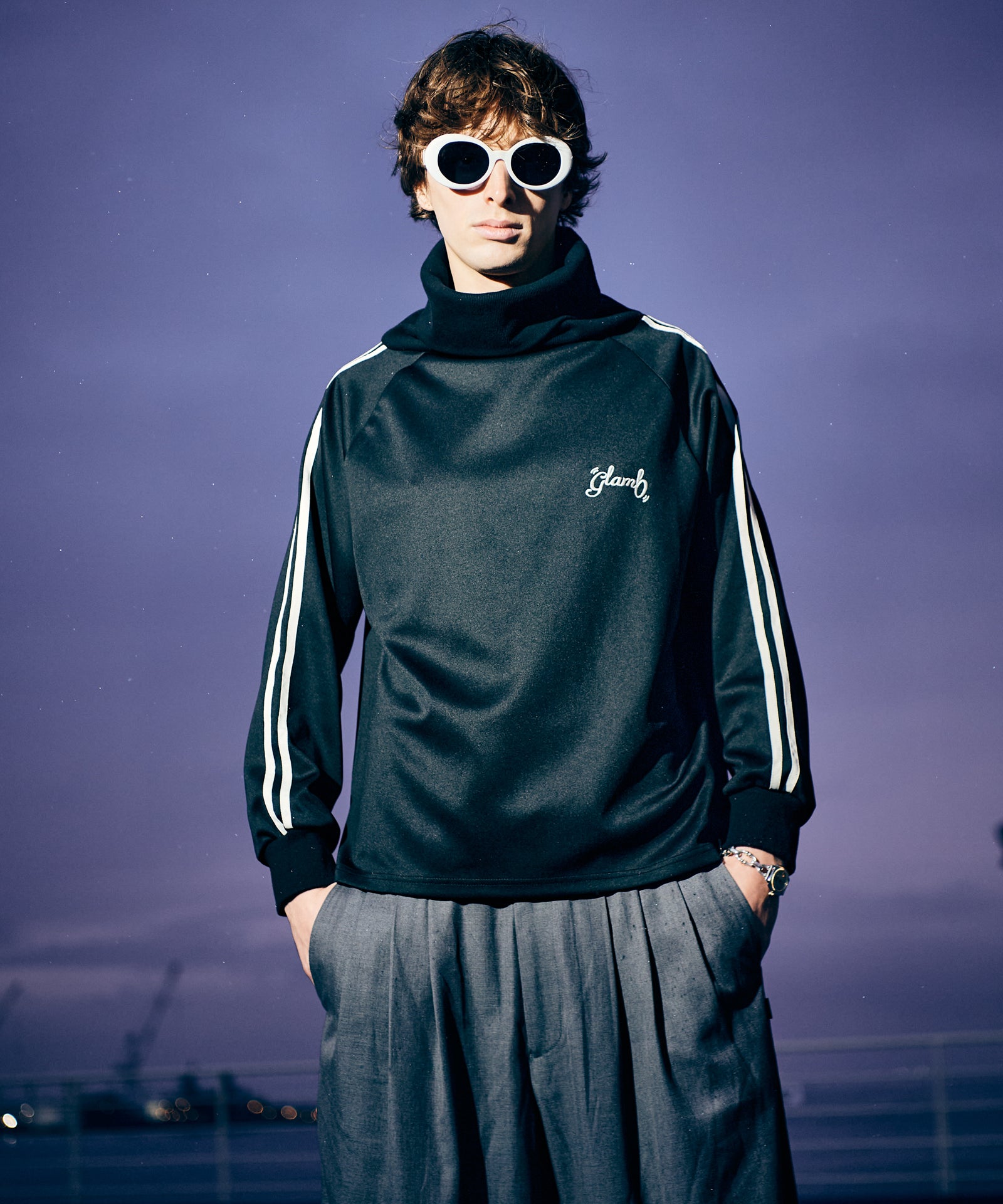 GB0126/CS04 : Turtleneck Jersey / タートルネックジャージ | glamb