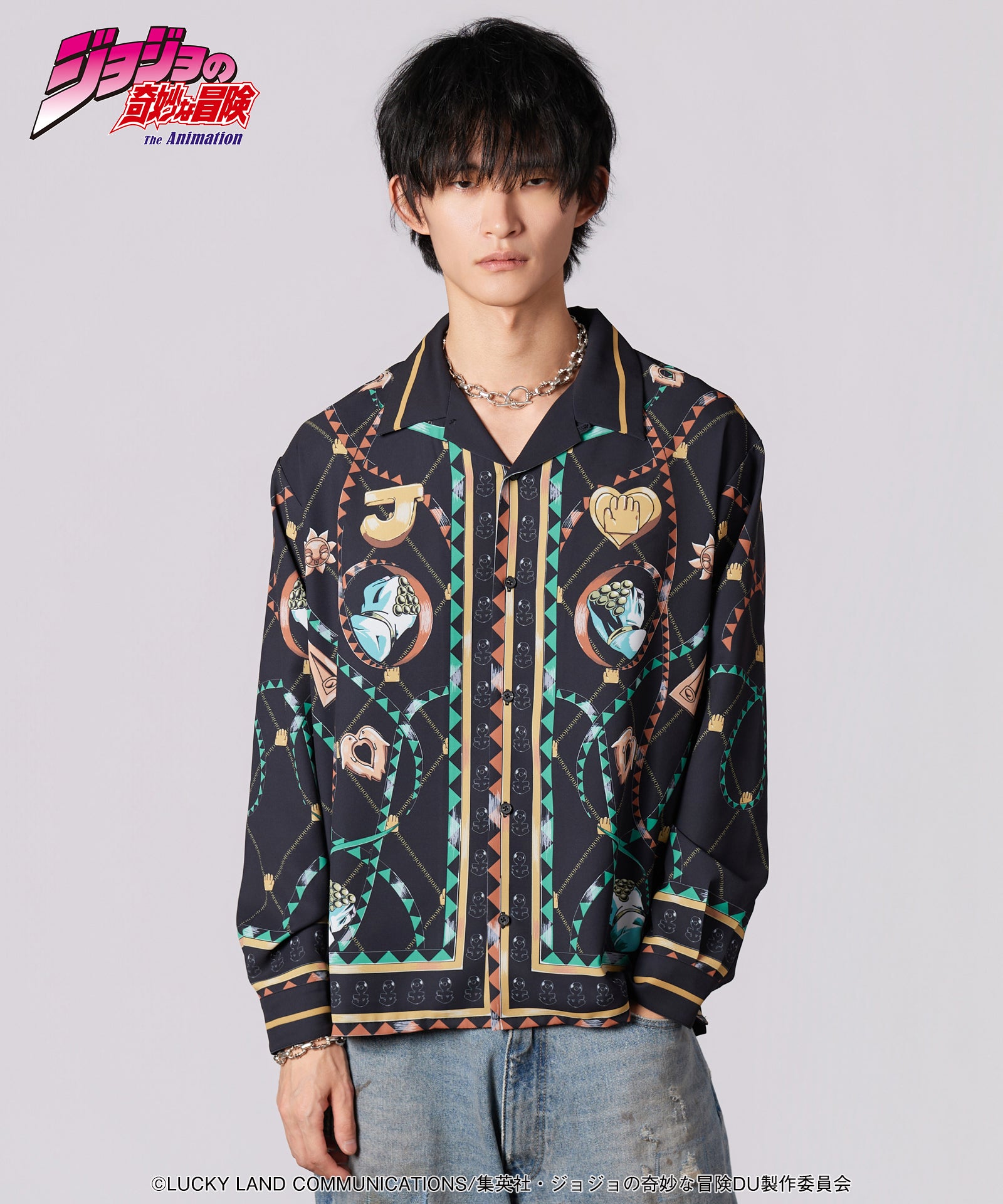 glamb 刺繍入り半袖シャツ　jojoコラボ　サイズL GB0126/JJ04 : Jotaro Shirt | glamb Online Store | ブランド
