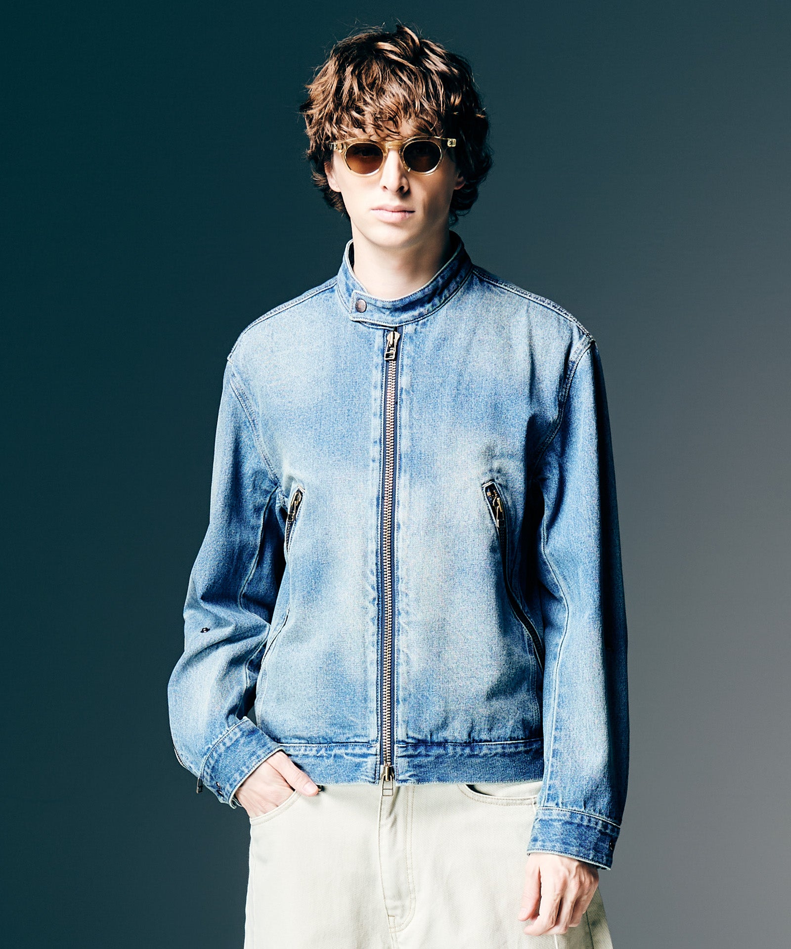 GB0126/JKT03 : Denim Riders Jacket / デニムライダースジャケット