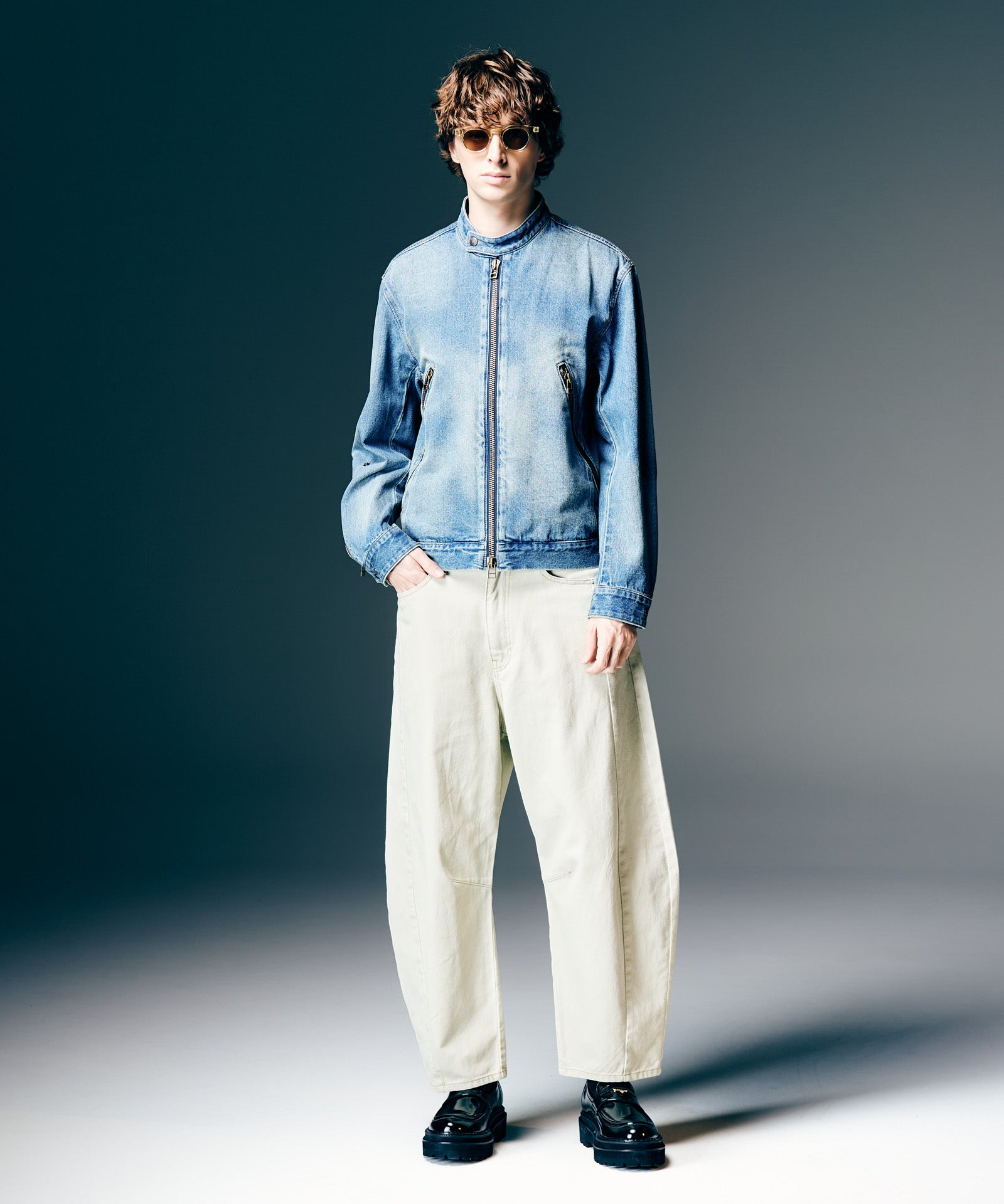 GB0126/JKT03 : Denim Riders Jacket / デニムライダースジャケット