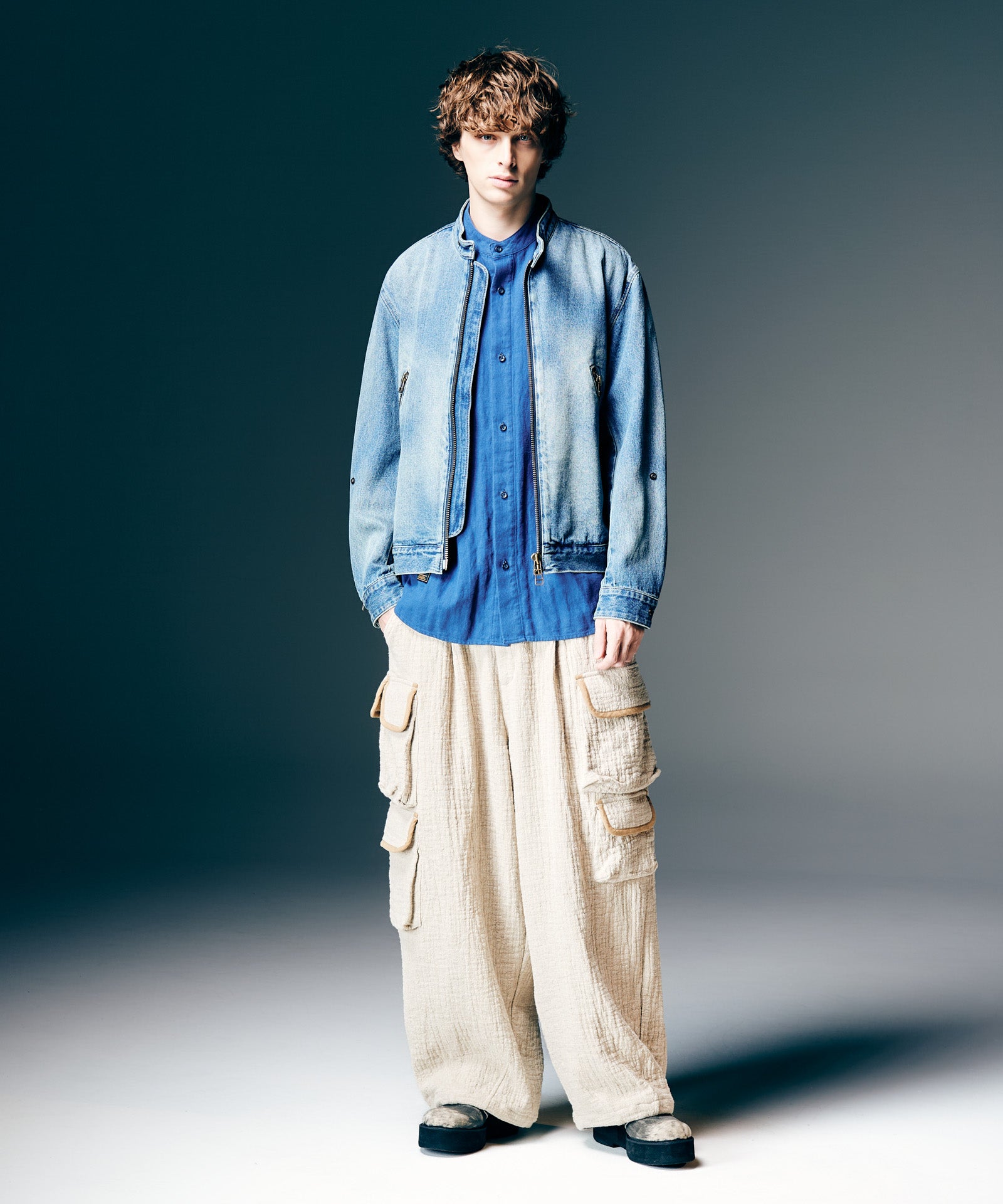 glamb 2016AW デニムライダースジャケットGB16AT/JKT03 GB0126/JKT03 : Denim Riders Jacket / デニムライダースジャケット