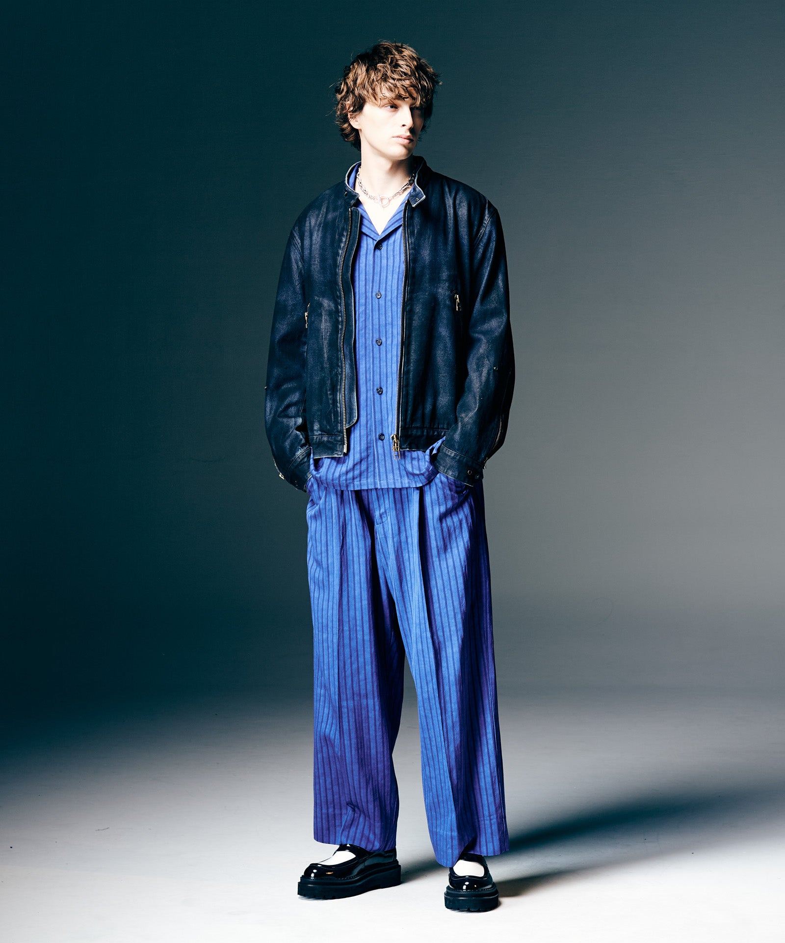 GB0126/JKT03 : Denim Riders Jacket / デニムライダースジャケット