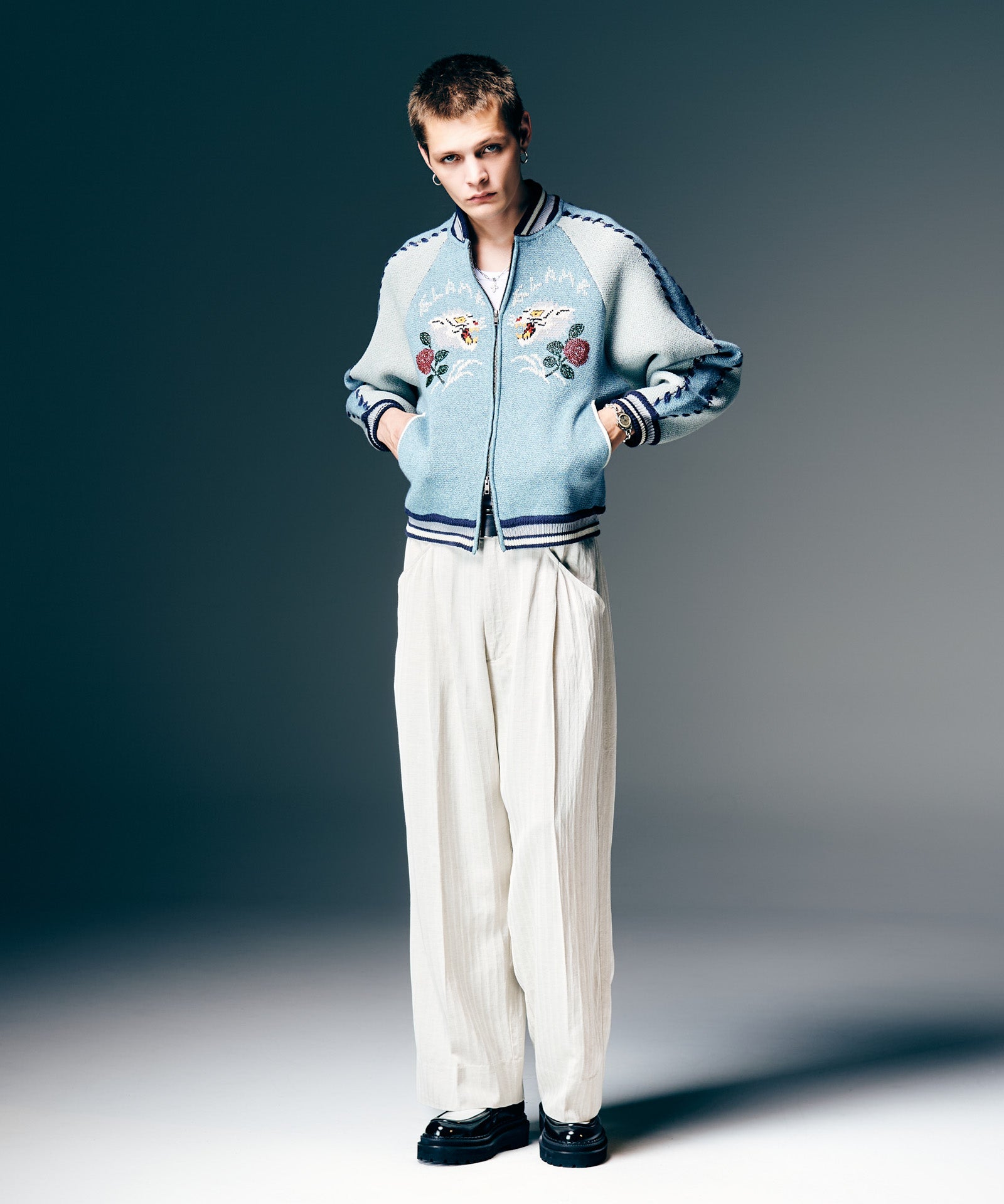 H:187 / C:92 / W:74 / H:91 着用サイズ:M