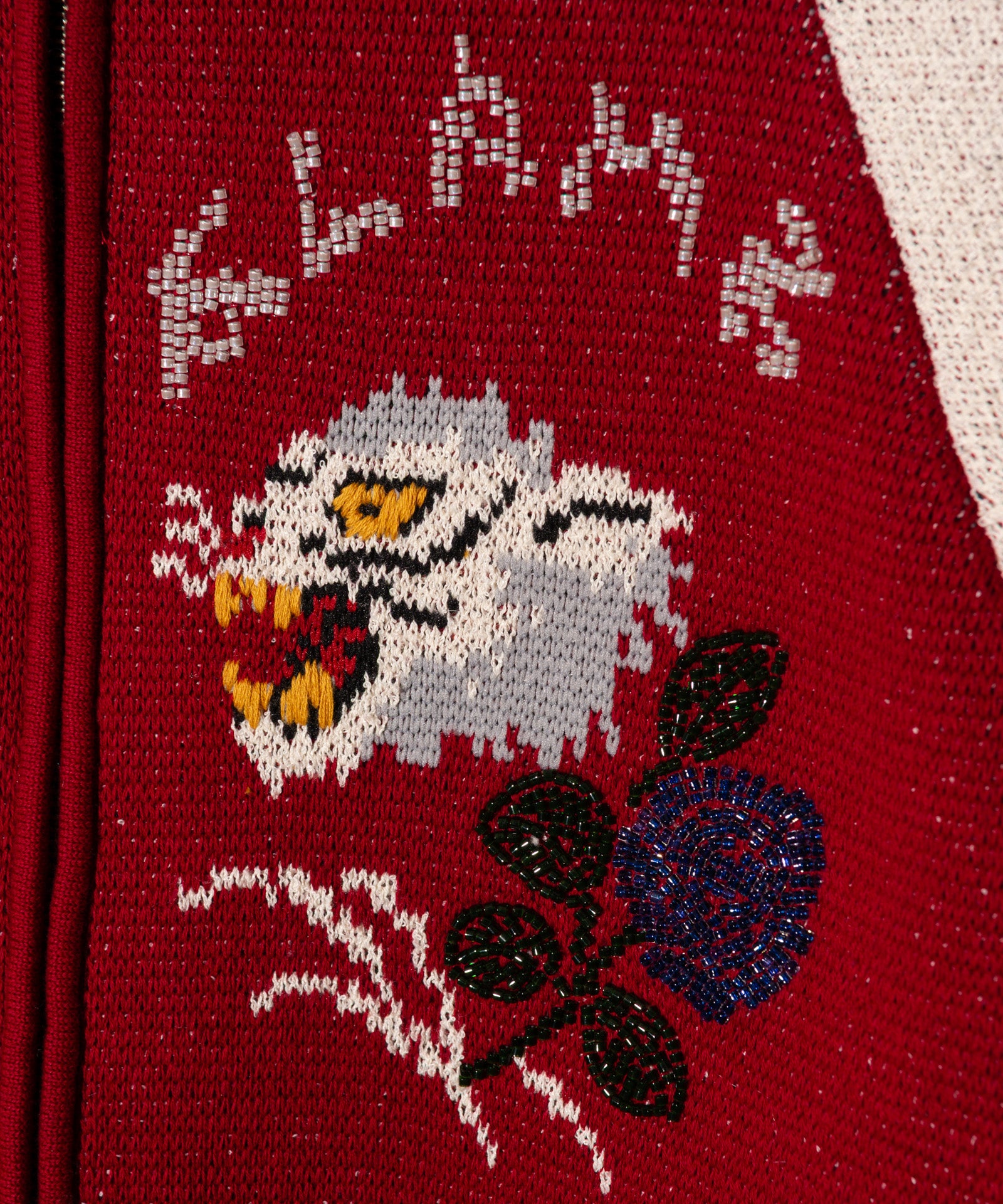 GB0126/JKT05 : White Tiger Knit Ska Jumper / ホワイトタイガー