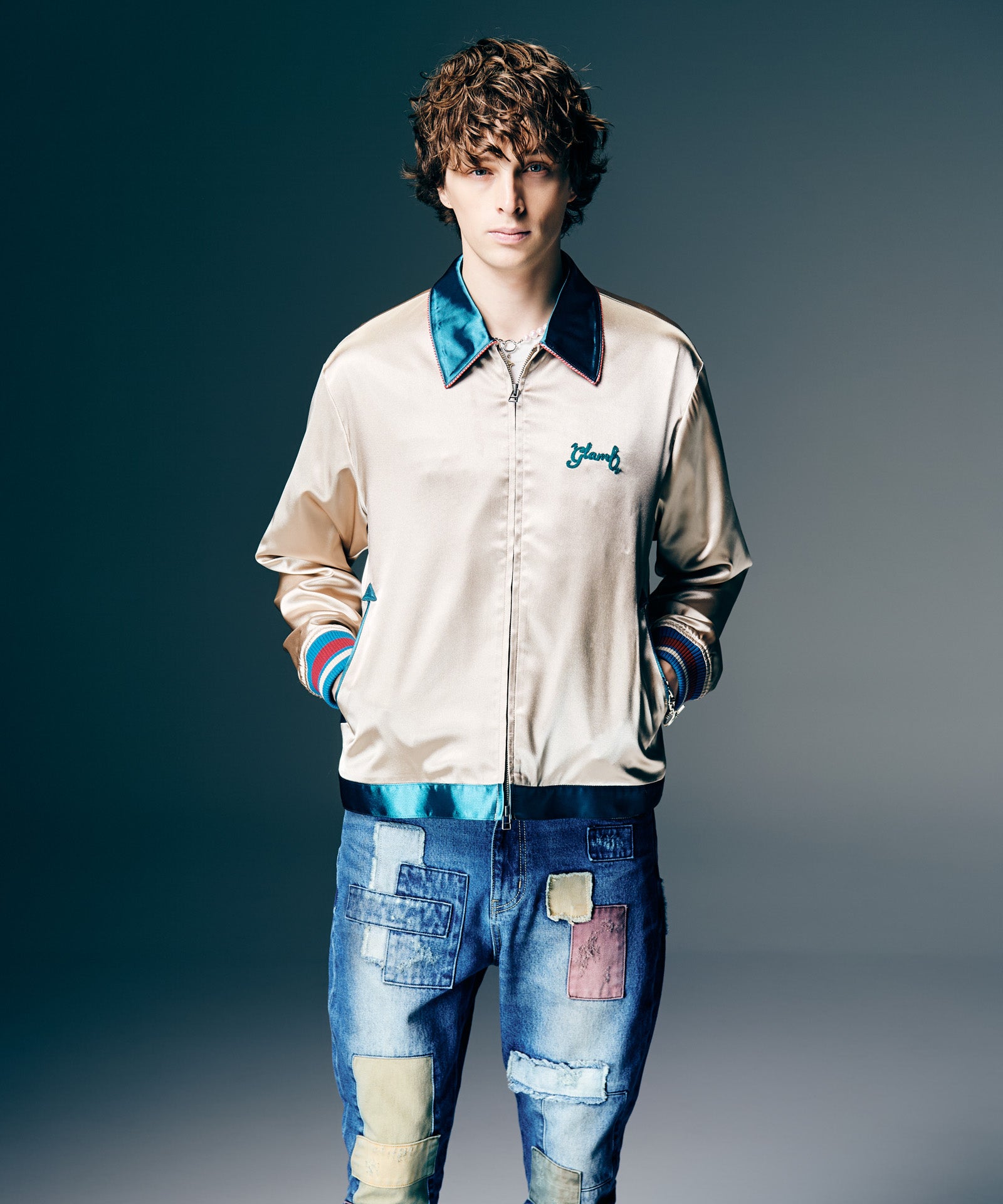 GB0126/JKT09 : Short Satin Jacket / ショートサテンジャケット