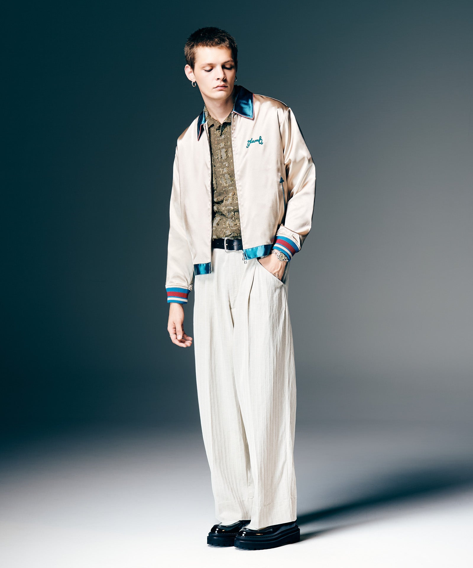 GB0126/JKT09 : Short Satin Jacket / ショートサテンジャケット