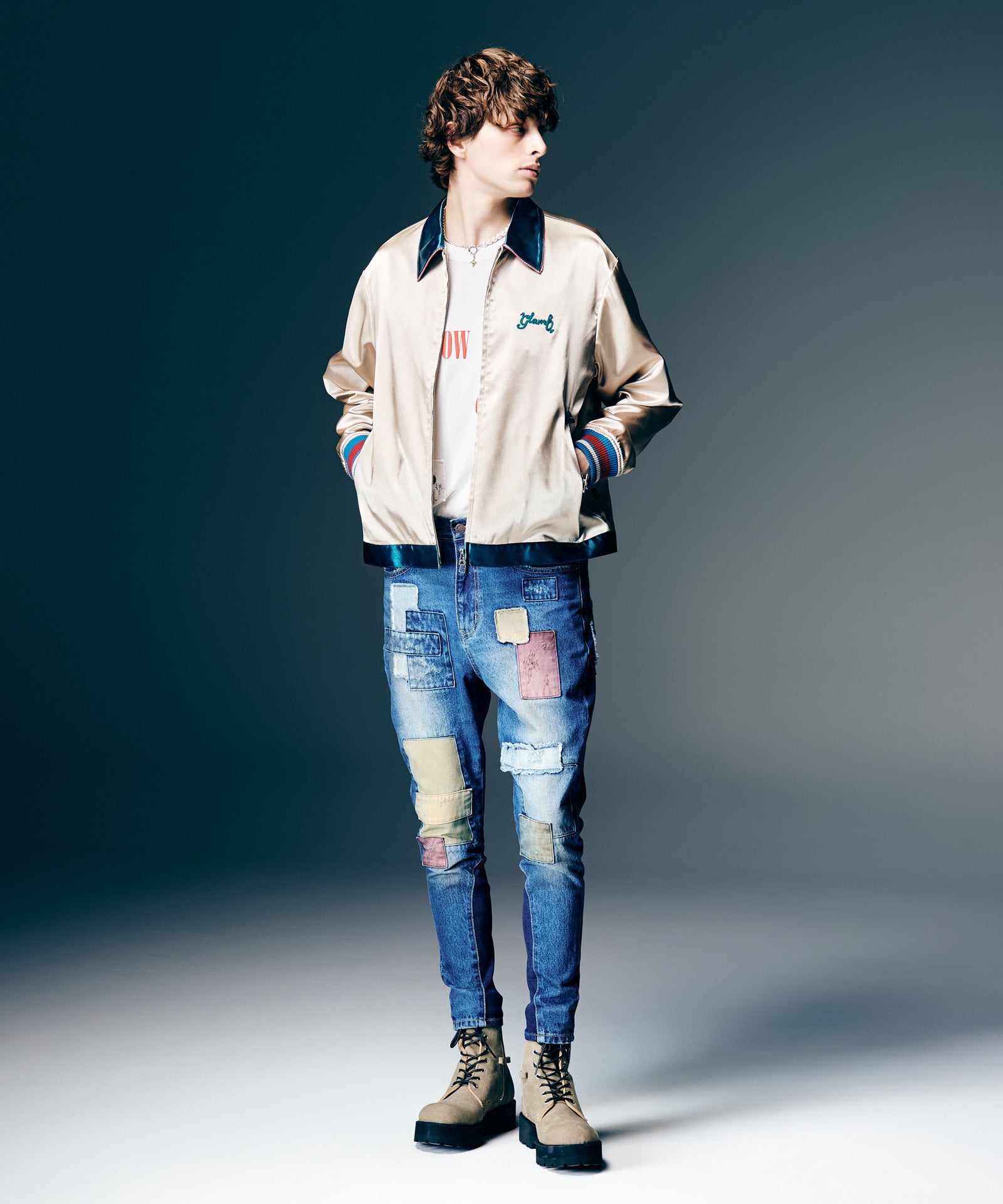 GB0126/JKT09 : Short Satin Jacket / ショートサテンジャケット