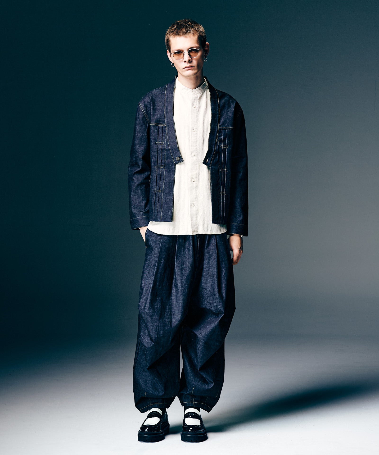 ジャケット・アウター OMMO NECK GATHER BALLOON CT GB0126/JKT11 : Kimono Based Jacket / キモノベースジャケット